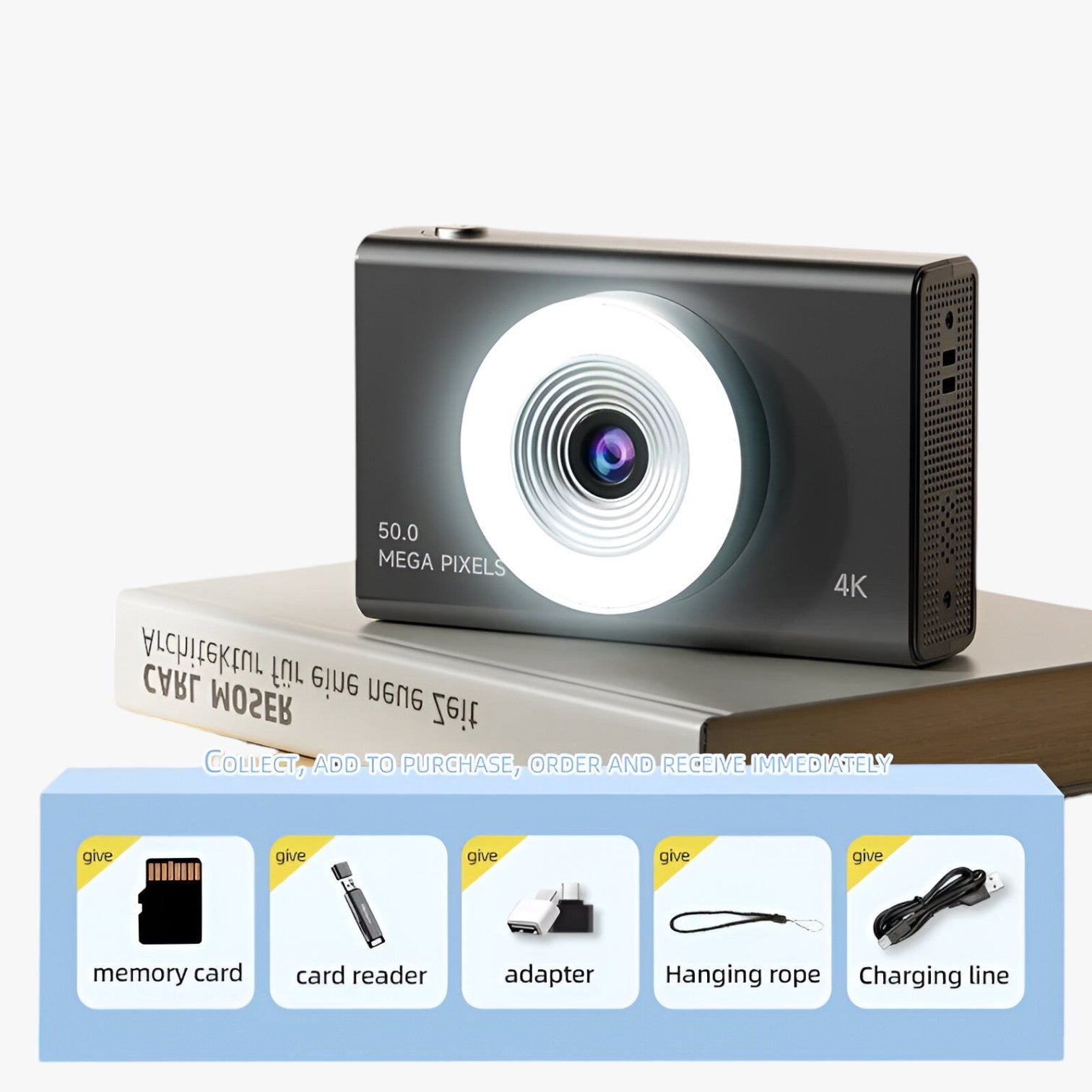 4K Retro Camera Hoge definitie en draagbaar ontwerp - Scheda nera da 64GB - camera definitie draagbaar gadget gadgets hoge ontwerp retro retro camera - Concept Palermo