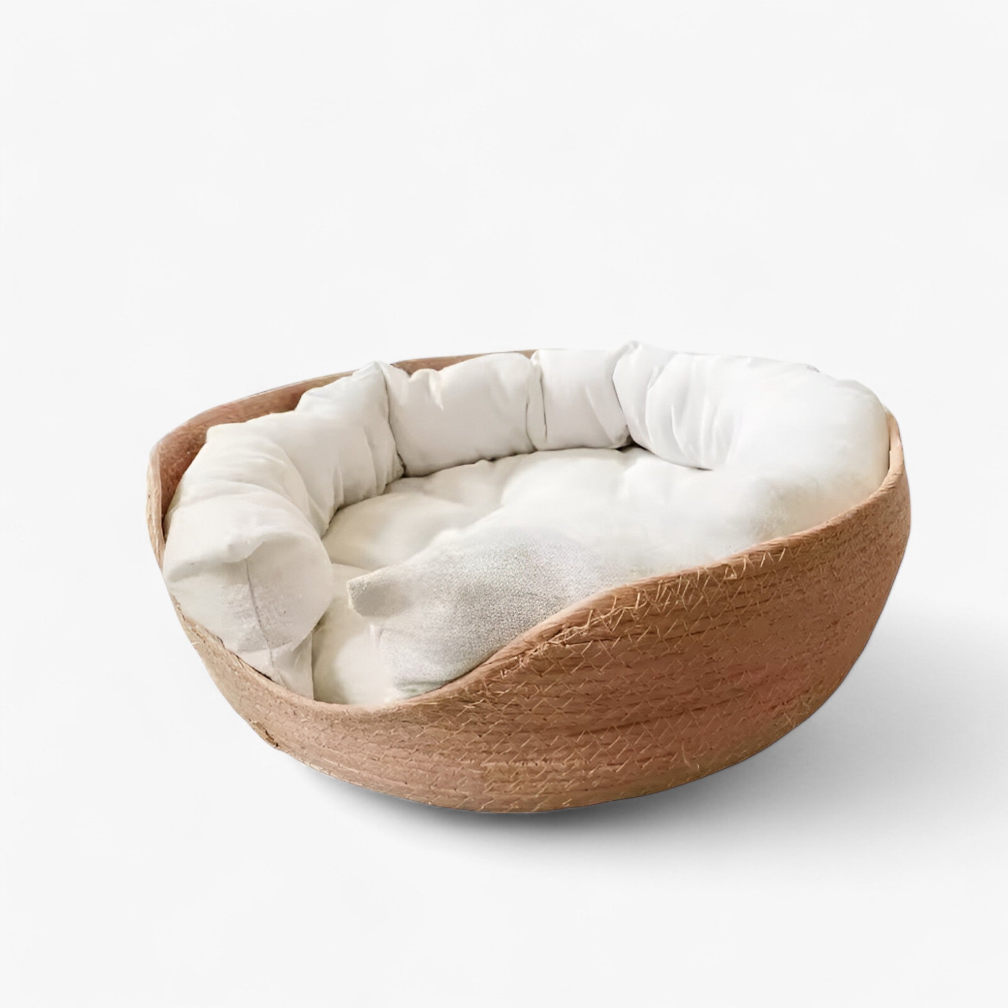 Cuccia Letto Ecologica in Bambù Intrecciato a Mano per Cani e Gatti, Naturale e Resistente - Con cuscino op misura - animali bambù domestici letto letto animali mano pets & supplies tessuto - Concept Palermo