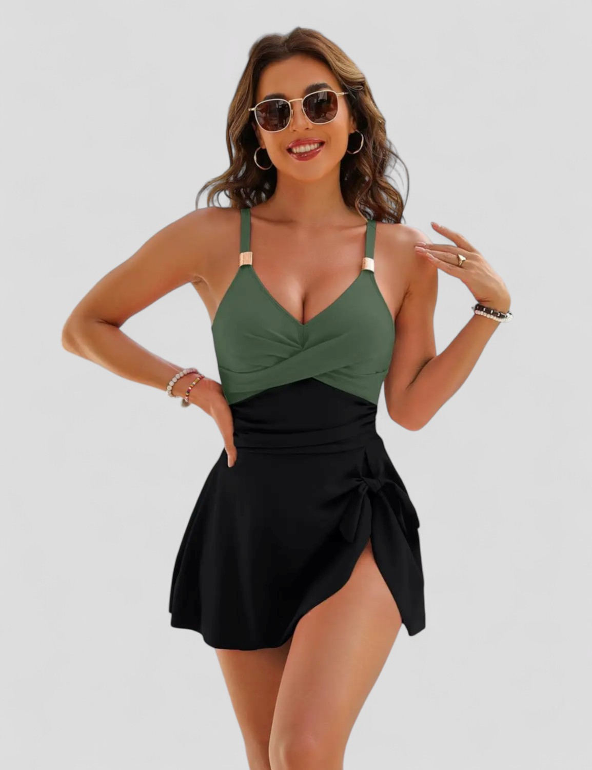 Costume Intero Donna Modellante Controllo Pancia Nero con Spalline Regolabili - - abbigliamento mare per donne beachwear comodo per donne controllo costume costume da bagno con ruches costume da bagno femminile costume da bagno snellente costume da mare 2025 costume da spiaggia elegante costume elastico per piscine costume intero costume intero controlla pancia costume sexy con incrocio donna intero pancia swimwear - Concept Palermo