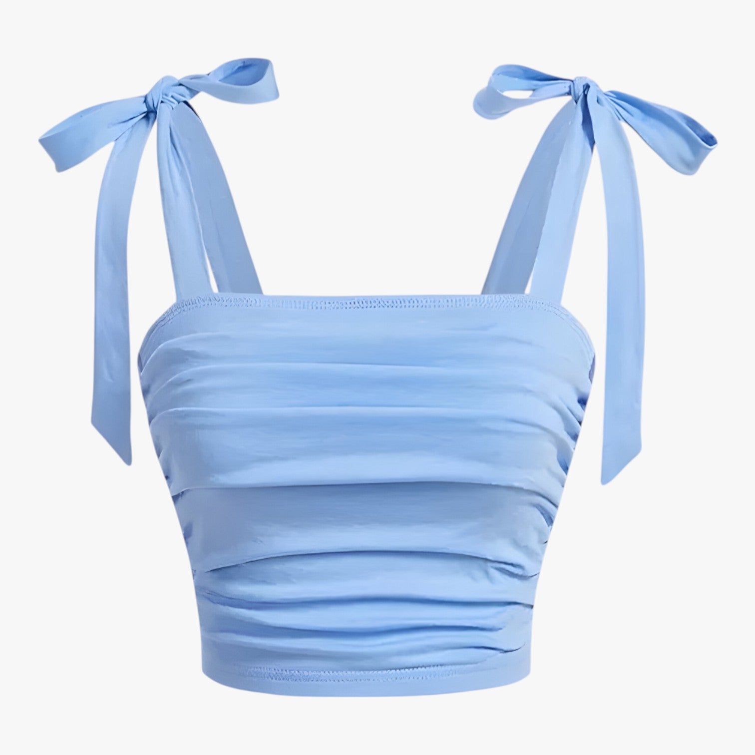 Top corto senza spalle rosa - Azzurro chiaro - spalle talia | top corto senza spalle rosa - €25 - Concept Palermo