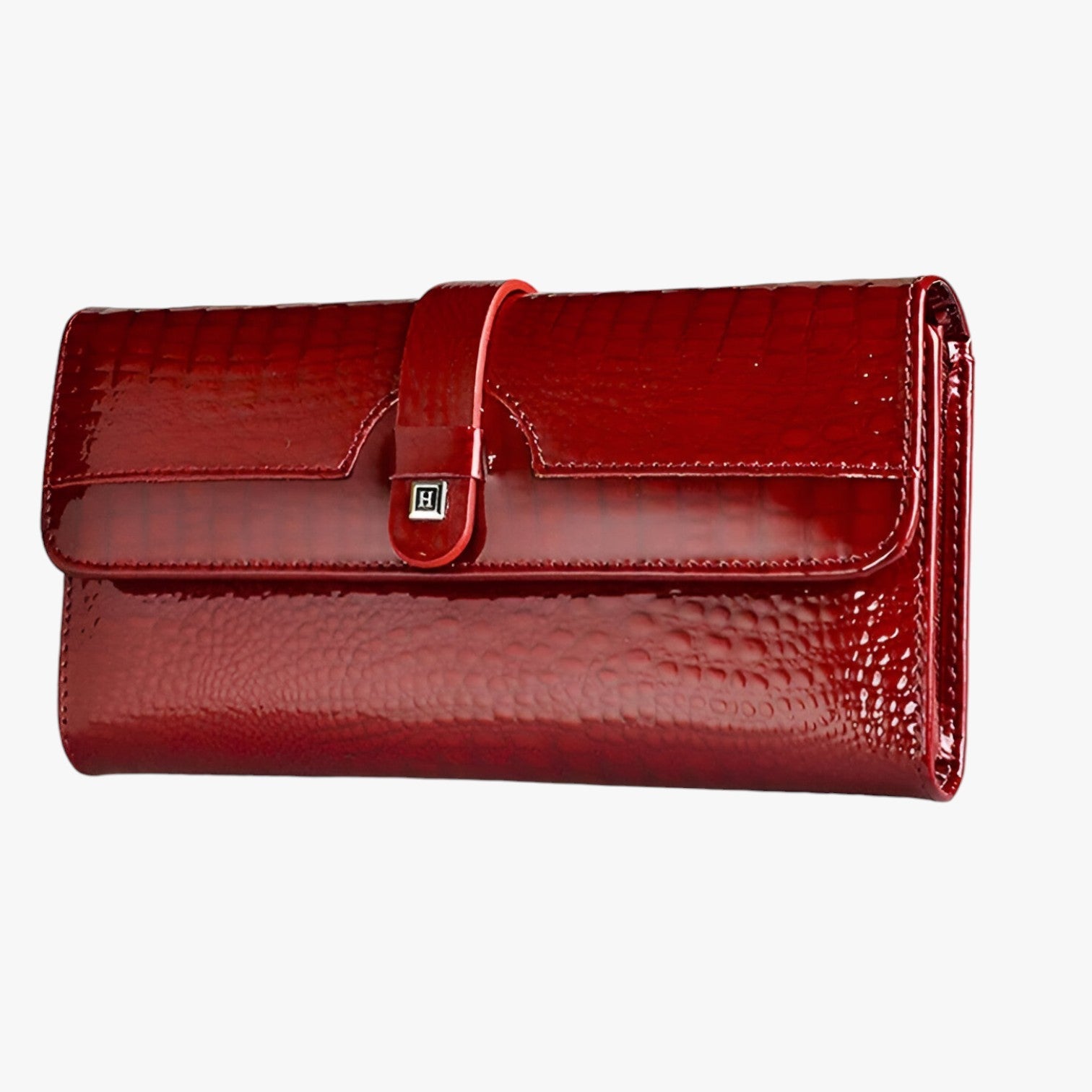 Borsa di design di lusso – Clutch e portafoglio in pelle lucida Donna - rosso - borsa borsa design clutch design donna lucida pelle portafoglio wallet womens wallet - Concept Palermo