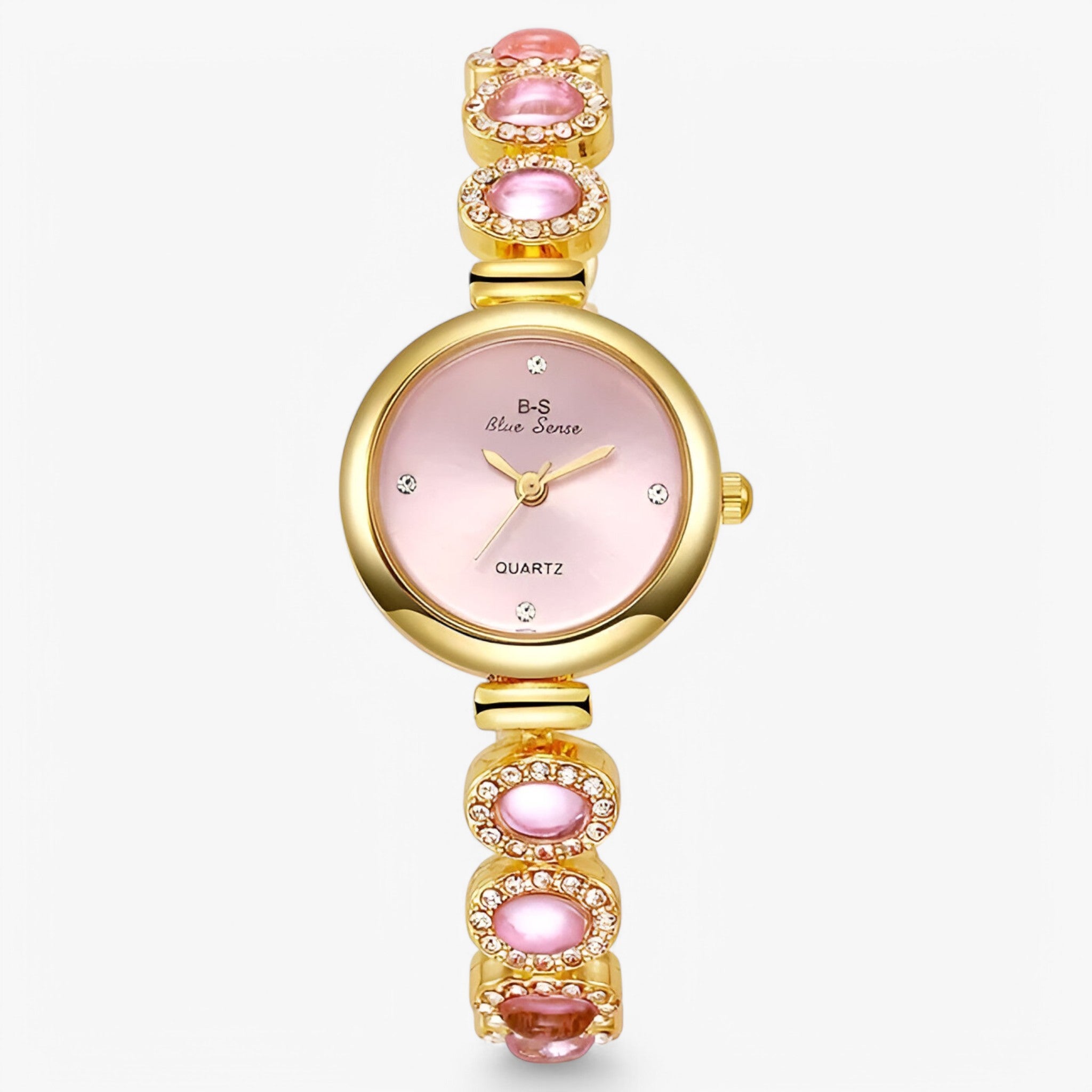 Orologio da donna con pietre verdi e design ispirato ai brand di lusso - Rosa 1 - brand design donna female watch ispirato orologio orologio donna pietre verdi watch for women - Concept Palermo