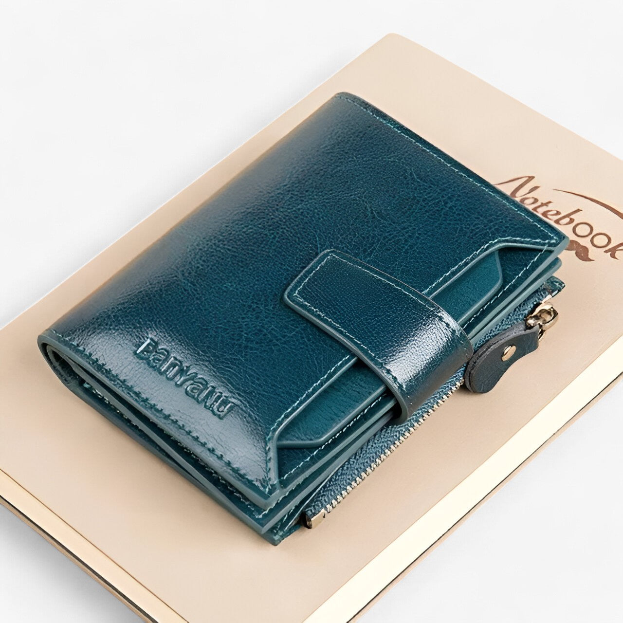 Portafoglio Donna Compatto in Vera Pelle con Protezione RFID - Elegante e Sicuro - Blu Scuro - blocco donna eleganza pelle portafoglio portafoglio donna rfid sicurezza wallet womens wallet - Concept Palermo