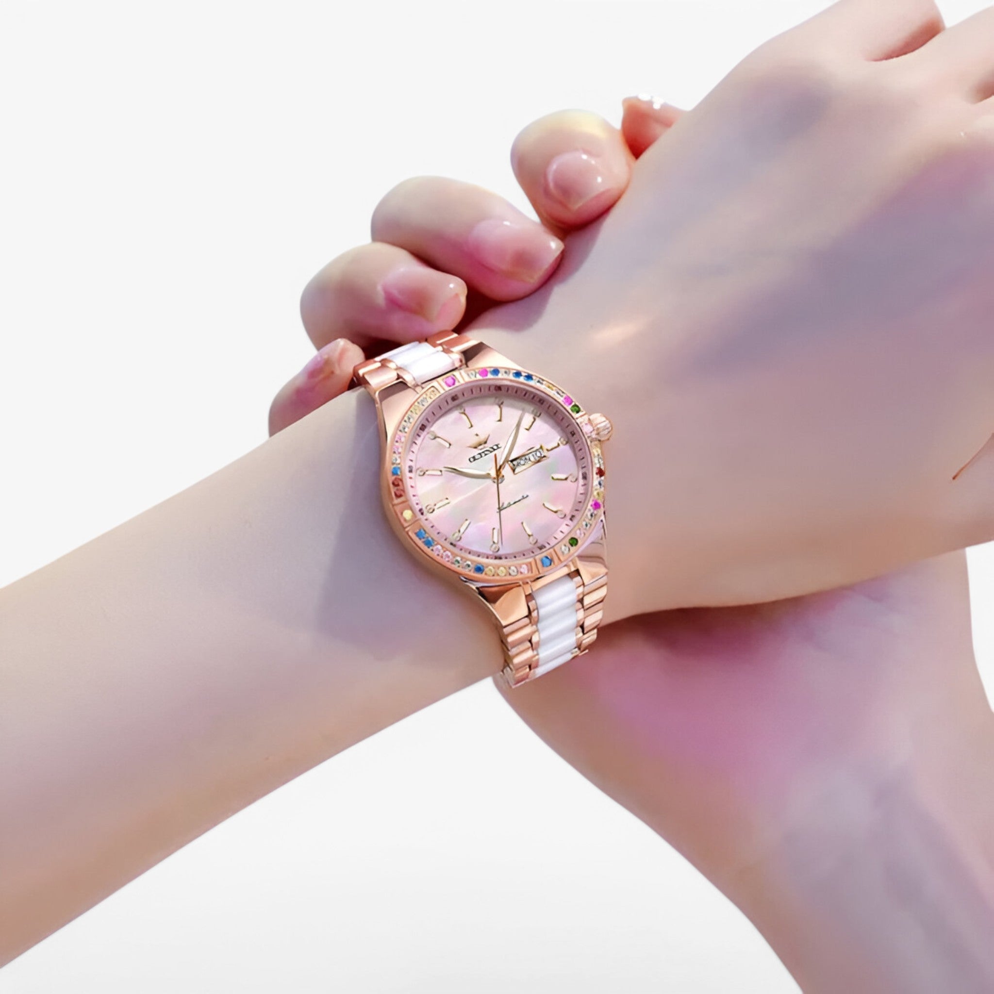 Orologio Automatico da Donna di Lusso Meccanico, Elegante, con Bracciale in Acciaio Inox - - automatico donna female watch meccanico movimento orologio orologio automatico watch for women watches - Concept Palermo