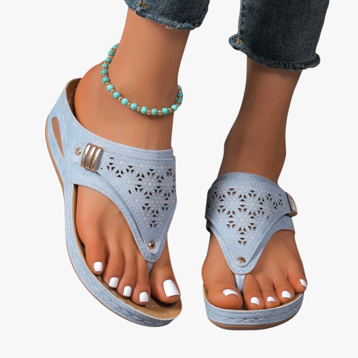 Sandali Donna Ortopedici con Zeppa Morbida Antiscivolo, Traspiranti per Comfort Estivo - - antiscivolo breathable sandals donna easy wear sandals estiva fashion sandals morbidi ortopedici sandali sandali ortopedici sandals stylish sandals - Concept Palermo
