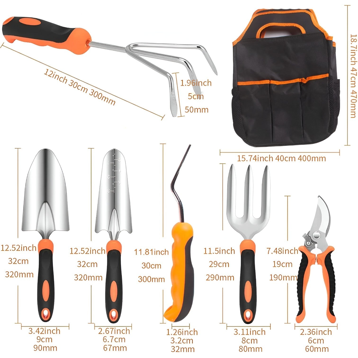 Set di attrezzi da giardino pesanti con impugnatura antiscivolo Uomo - - antiscivolo attrezzi attrezzi giardino garden Garden accessories Garden supplies garden tools giardino Home & Garden impugnatura pesanti uomo - Concept Palermo