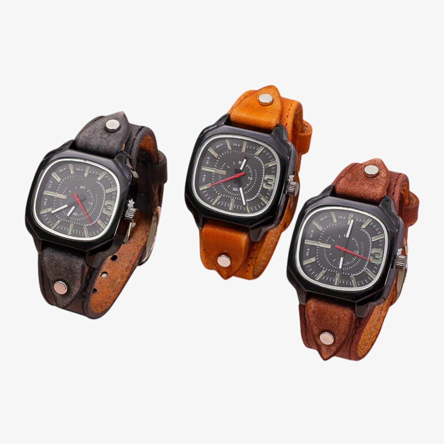 Orologio vintage con cinturino in pelle Uomo - - cinturino orologio orologio vintage pelle uomo vintage watch watch for men watches - Concept Palermo