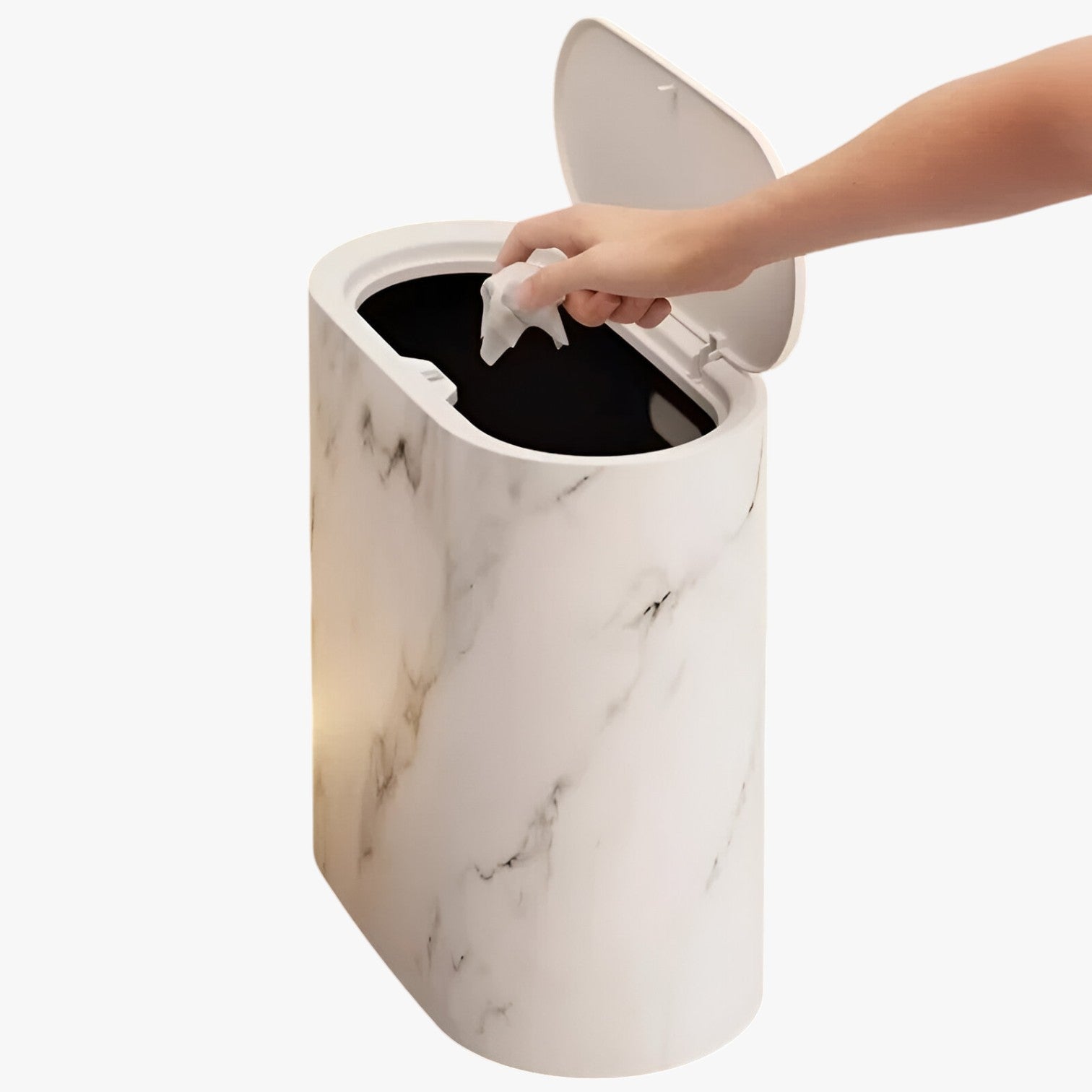 Cestino Nordic in Marmo Sottile – Elegante Pattumiera Design per Bagno/Ufficio - - bathroom cestino cestino nordic home & garden marmo nordic odore sottile - Concept Palermo