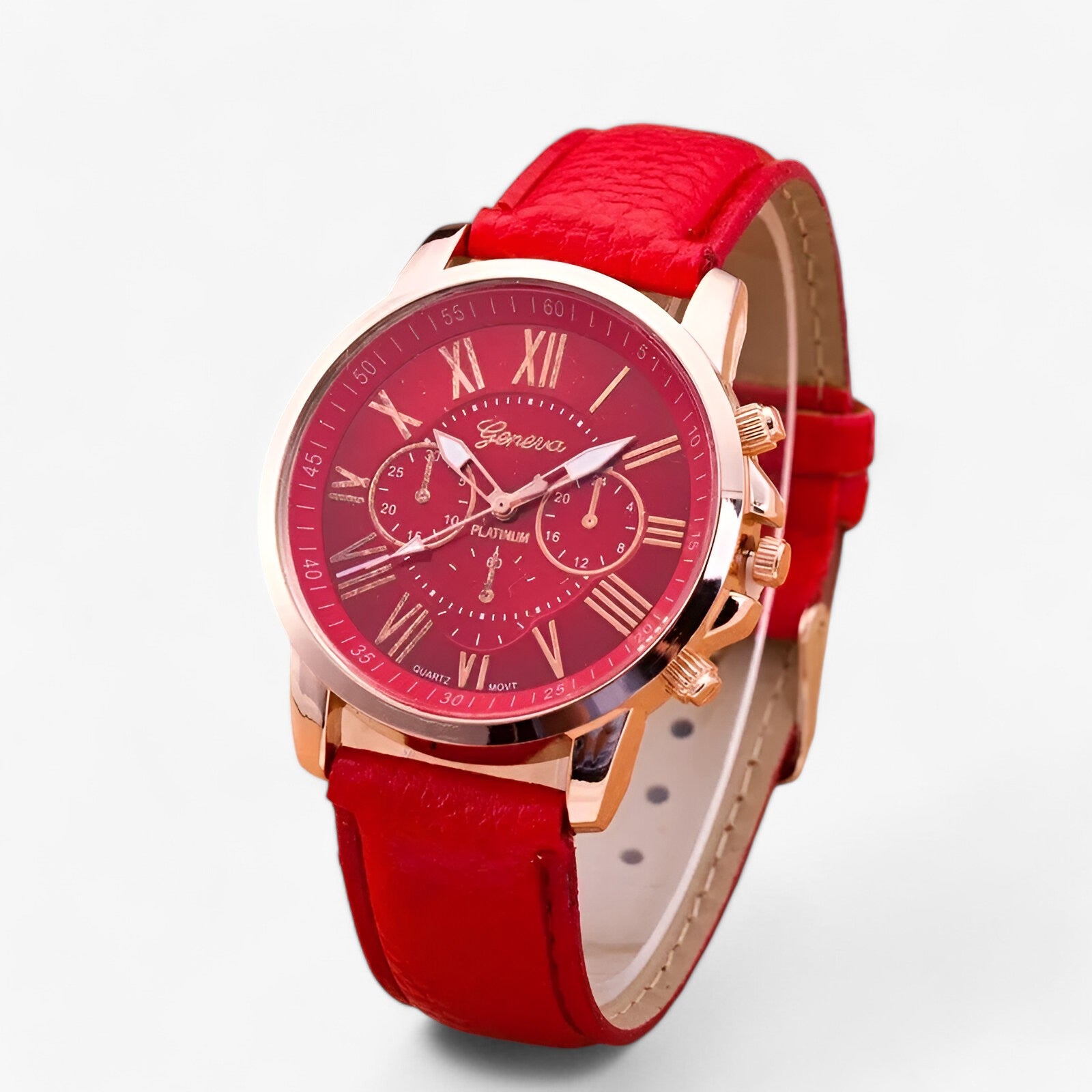 Orologio da donna di lusso - Impermeabile in pelle per ogni occasione - Rosso - donna Elegant watch impermeabile lady watch occasione ogni orologio orologio donna pelle watch for women watches WOMEN wrist watches for women - Concept Palermo