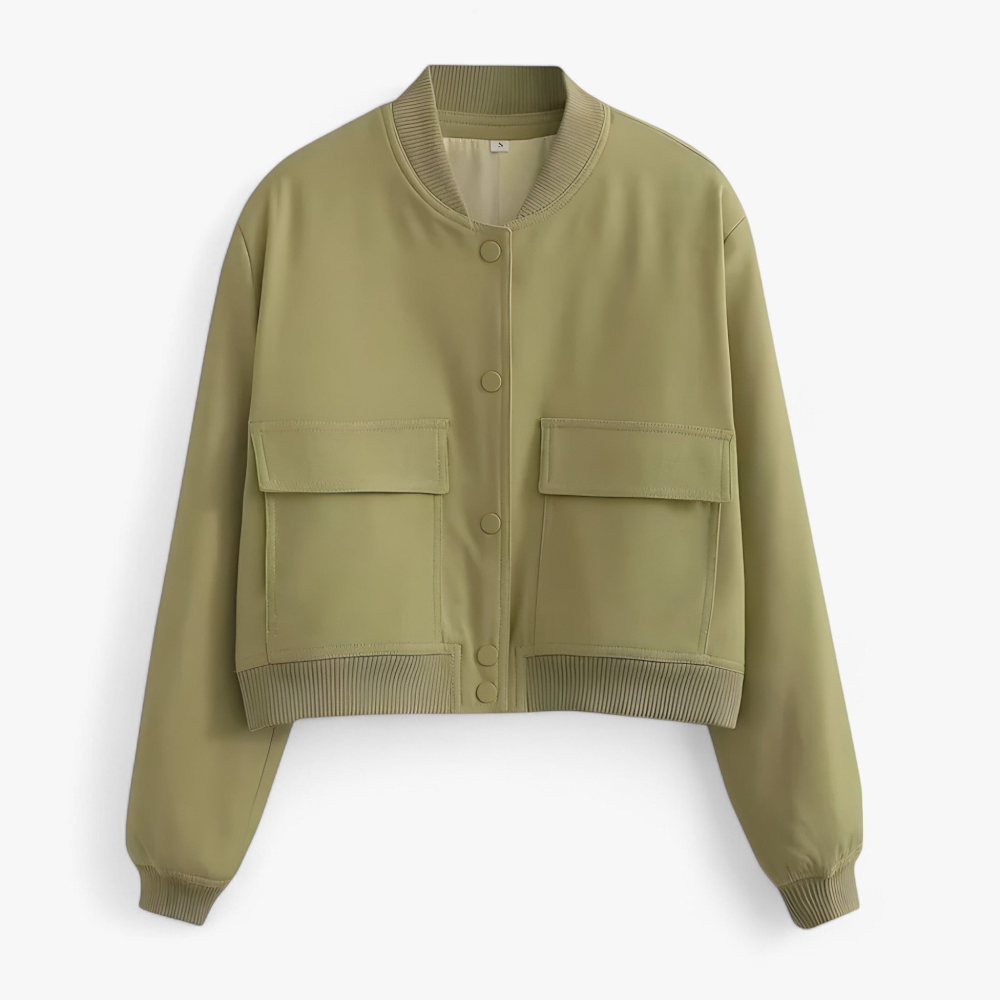 Giacca aviatore bomber per donne – Crop autunno/inverno - verde chiaro - autunno aviatore bomber crop donne giacca giacca aviatore inverno women's coats & jackets - Concept Palermo