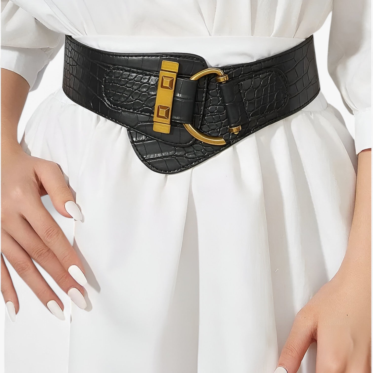 Cintura Elasticizzata Beige con Chiusura a Bottone – Stile Quotidiano Senza Sforzo - - Belts bottone chiusura cintura cintura elasticizzata elasticizzata quotidiano sforzo stile waist belt for women women belt genuin leather - Concept Palermo