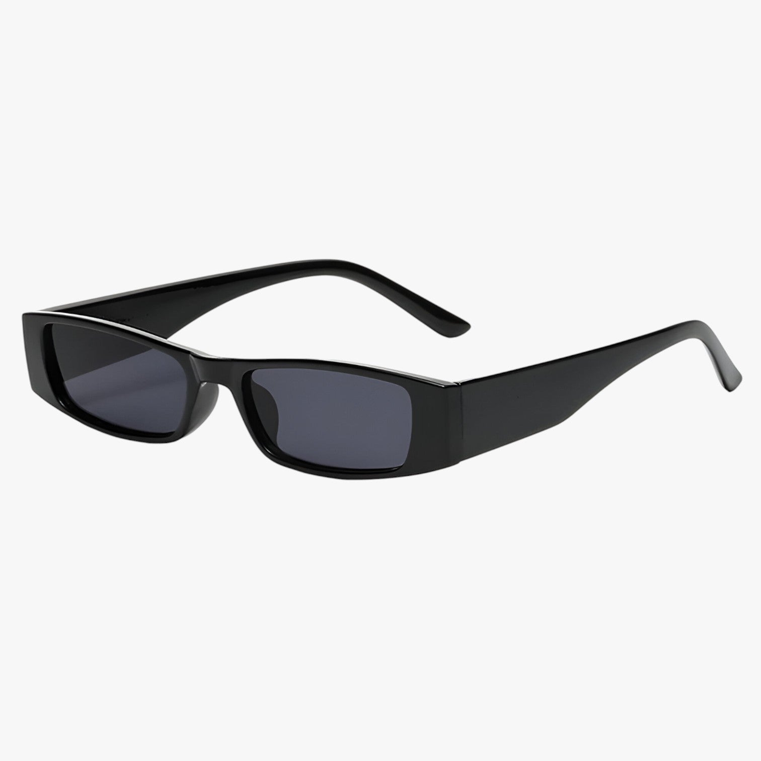 Retro Slim Cat-Eye Occhiali da sole – Stile audace, protezione UV - Nero lucido - audace Fashion Sunglasses occhiali polarized sunglasses women protezione Rectangular Sunglasses retro retro slim slim sole stile Sunglasses - Concept Palermo