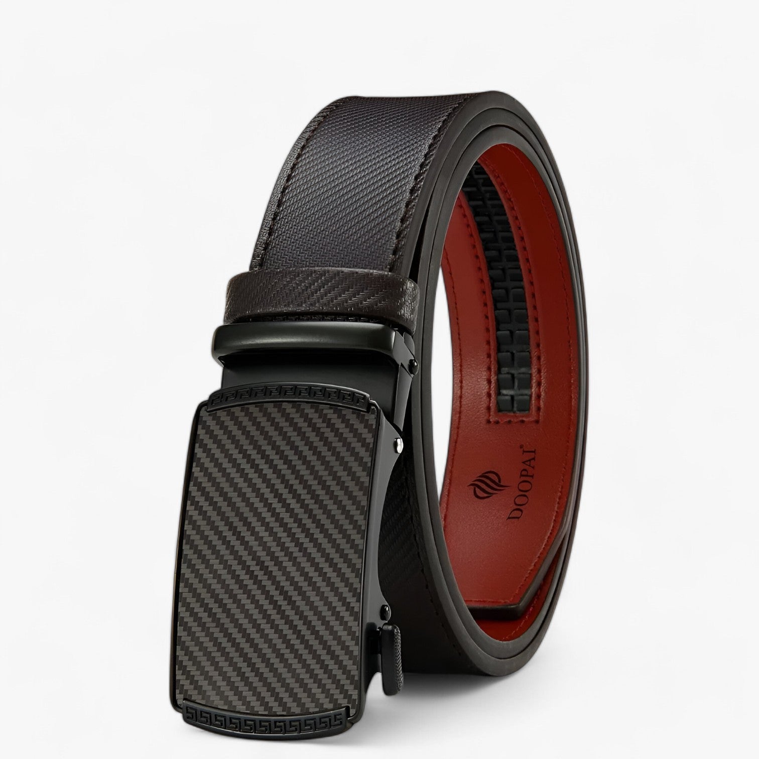 Cintura Automatica in Pelle di Lusso con Fibbia Regolabile Uomo - Grigio Nero - automatica belts cintura cintura automatica fibbia mens accessory Mens belt pelle regolabile uomo - Concept Palermo