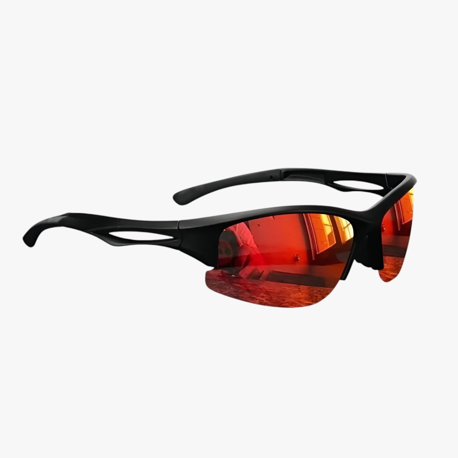 Occhiali da sole sportivi con montatura metà bordo - Polarizzati e visione colorata Uomo - Arancione - bordo colorata mens sunglasses metà montatura occhiali occhiali sole Polarized man sunglasses polarizzati sole Sunglasses - Concept Palermo