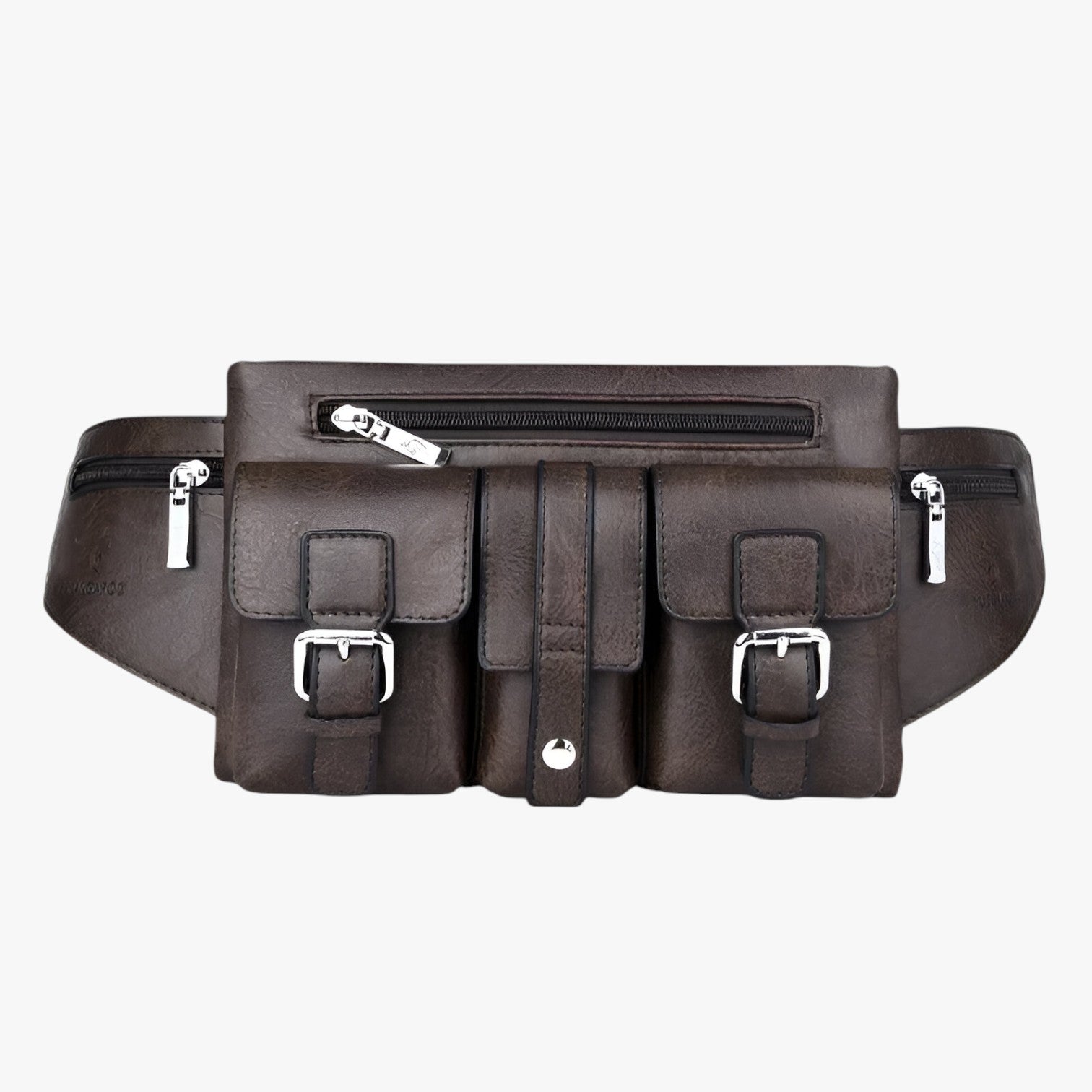 Marsupio in pelle da uomo - Comodo, sicuro - caffè - bag Bags Leather Bag marsupio marsupio pelle mens bag pelle sicuro uomo - Concept Palermo