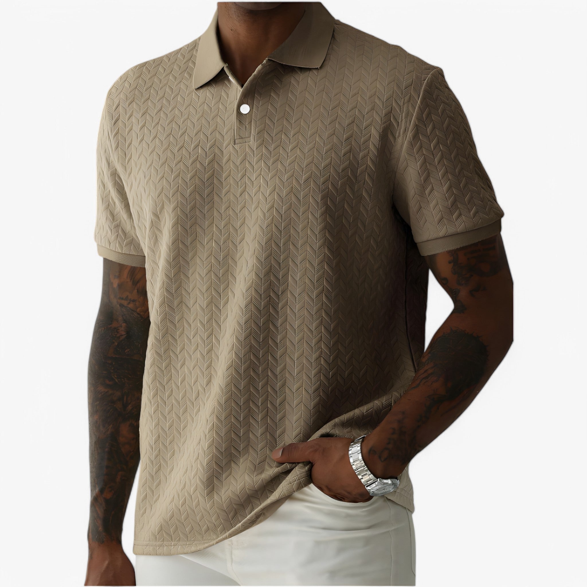 Poloshirt Uomo - Khaki - Herren jacket men's top clothes poloshirt poloshirt uomo uomo - Concept Palermo