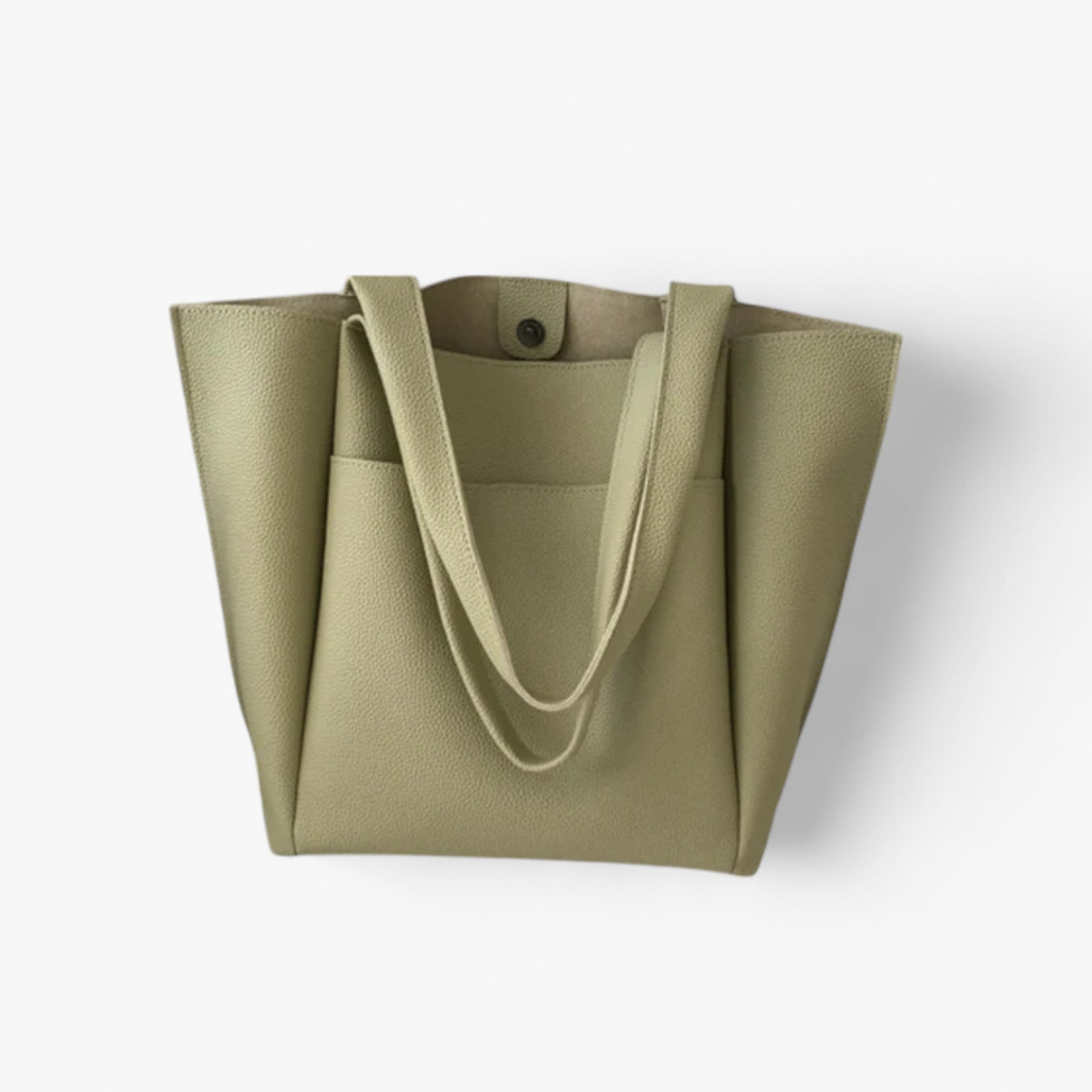 Borsa a tracolla di lusso in pelle vegana Donna - Salvia 42cmx32cmx12cm - bags borsa borsa tracolla donna handbags Handbags Women pelle Shoulder & Crossbody Bags Shoulder Bags tracolla vegana women bags Women's handbags - Concept Palermo