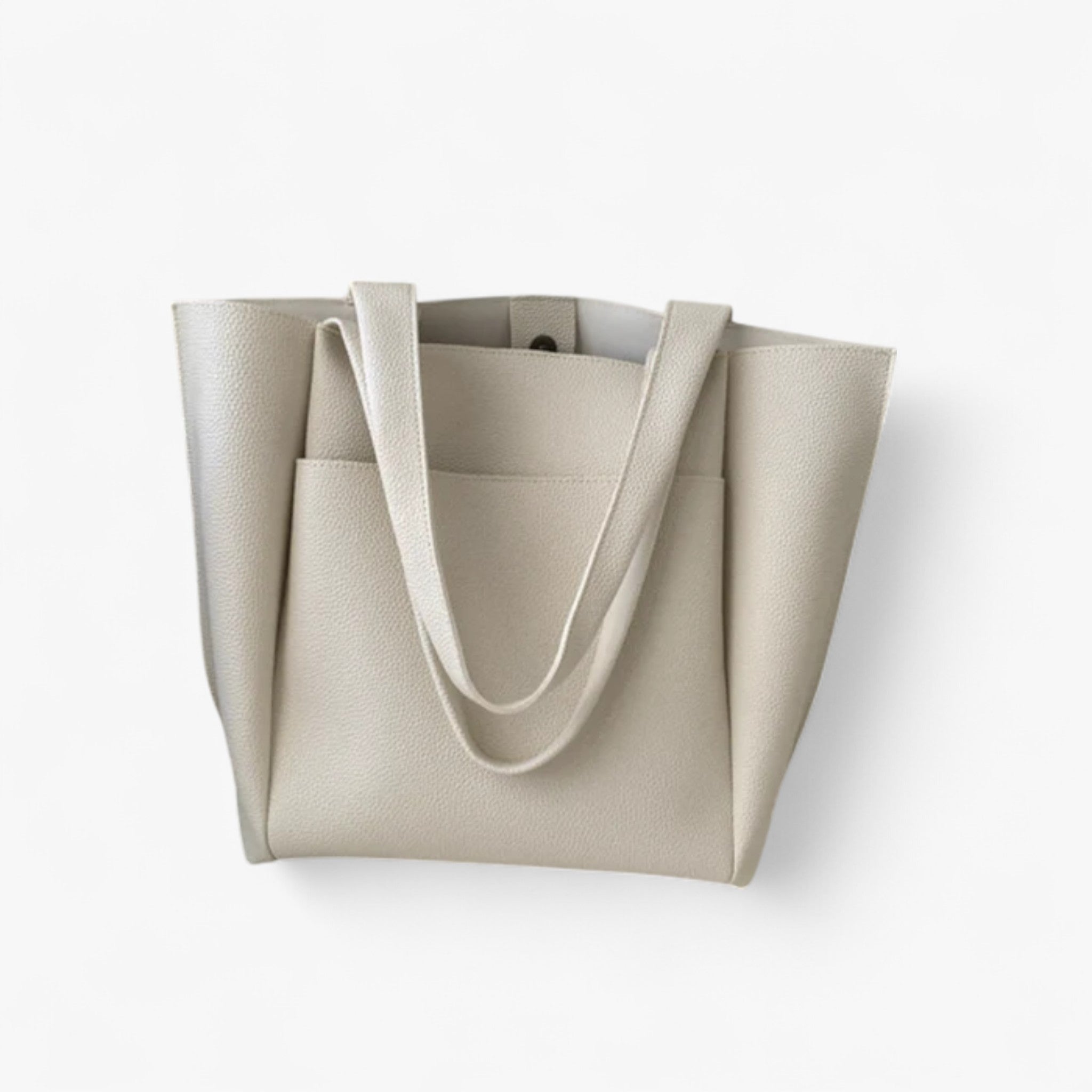 Borsa a tracolla di lusso in pelle vegana Donna - Beige 42cmx32cmx12cm - bags borsa borsa tracolla donna handbags Handbags Women pelle Shoulder & Crossbody Bags Shoulder Bags tracolla vegana women bags Women's handbags - Concept Palermo