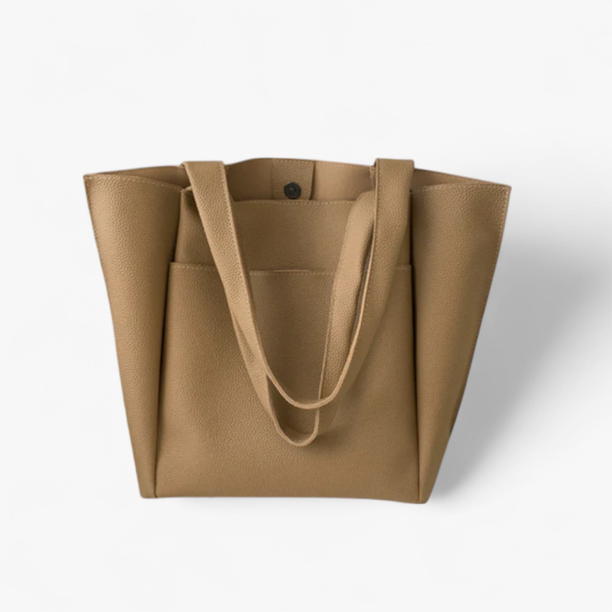 Borsa a tracolla di lusso in pelle vegana Donna - Khaki 42cmx32cmx12cm - bags borsa borsa tracolla donna handbags Handbags Women pelle Shoulder & Crossbody Bags Shoulder Bags tracolla vegana women bags Women's handbags - Concept Palermo