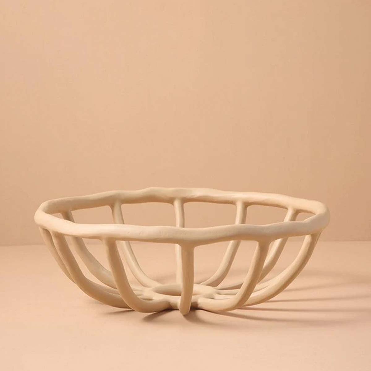 Ciotola di Frutta in Resina Artistica con Design - Tortora - artistica Ceramics ciotola ciotola frutta Decor design frutta Kitchen kitchen & dining resina - Concept Palermo