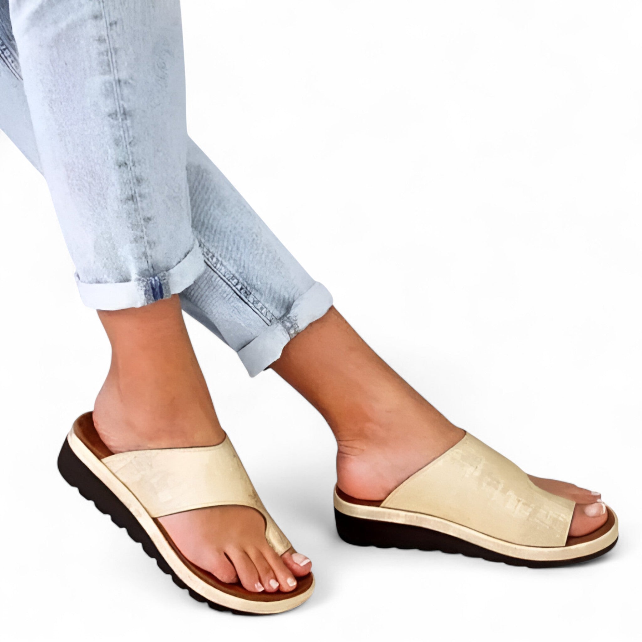 Sandalias de mujer - Comodidad diaria y soporte de piel