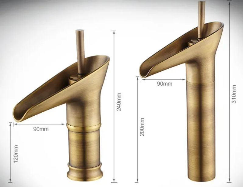 Waterfall rubinetto antico rubinetto per lavabo da bagno miscelatore per lavabo in ottone Donna - - antico antique bathroom antique faucet bagno Bathroom Bathroom Faucets donna faucet brass basin Faucets home & garden lavabo miscelatore mixer taps ottone rubinetto sink faucet Waterfall faucet - Concept Palermo