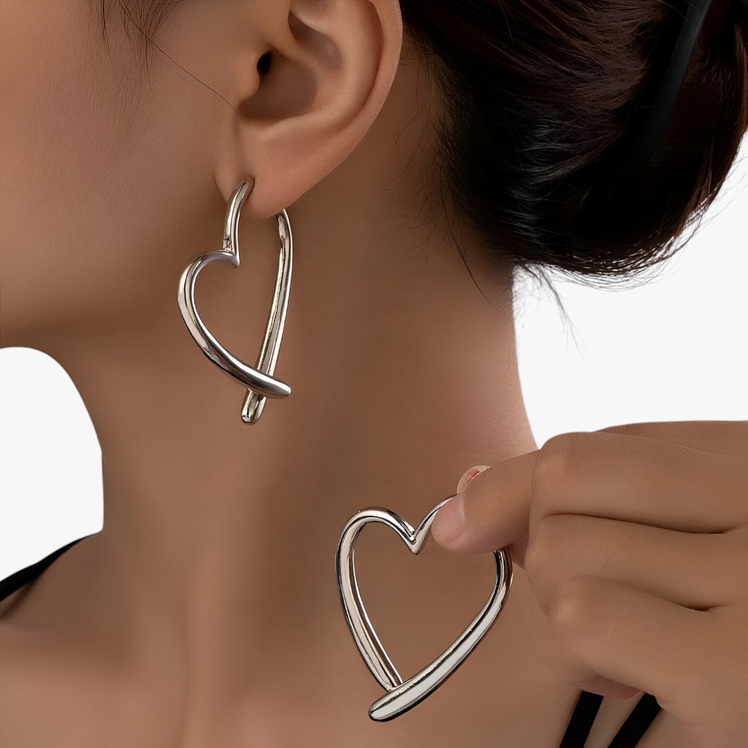 Orecchini a cuore personalizzati da donna, versatili e alla moda per ogni occasione - - Accessories Jewelry alla cuore donna EARRINGS jewelry moda orecchini orecchini cuore personalizzati womens earring - Concept Palermo