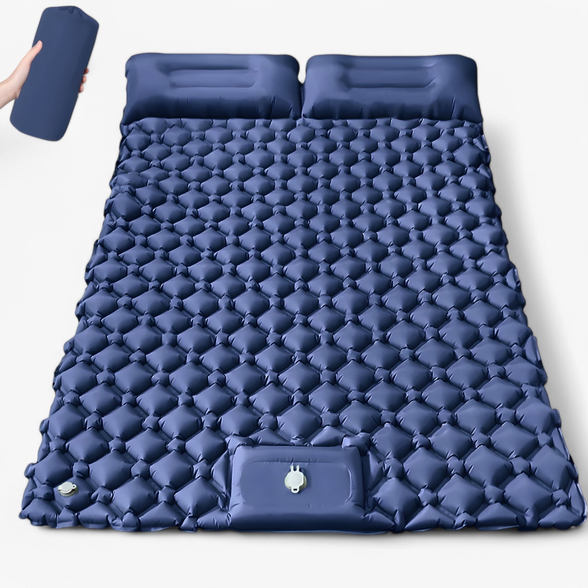Materasso gonfiabile doppio per uso esterno – Extra largo e ultraleggero - Blu scuro - doppio double inflatable mattress esterno extra gonfiabile inflatable largo materasso materasso gonfiabile materasso gonfiabile doppio per uso esterno – extra largo e ultraleggero - € mattress outdoor mattress - Concept Palermo