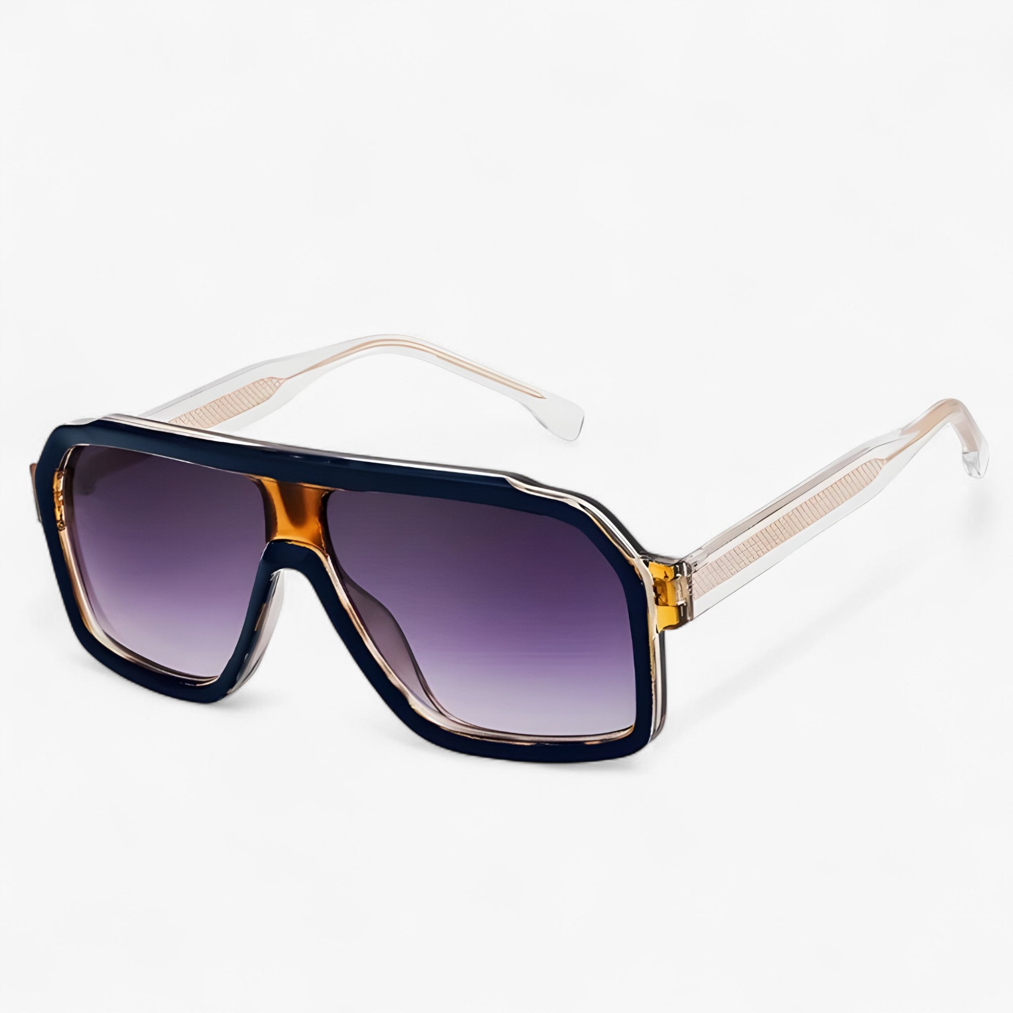 Occhiali da sole oversize in metallo di lusso Uomo - WhiteGray - accessoires metallo occhiali occhiali sole oversize sole sunglasses uomo zonnebrillen - Concept Palermo