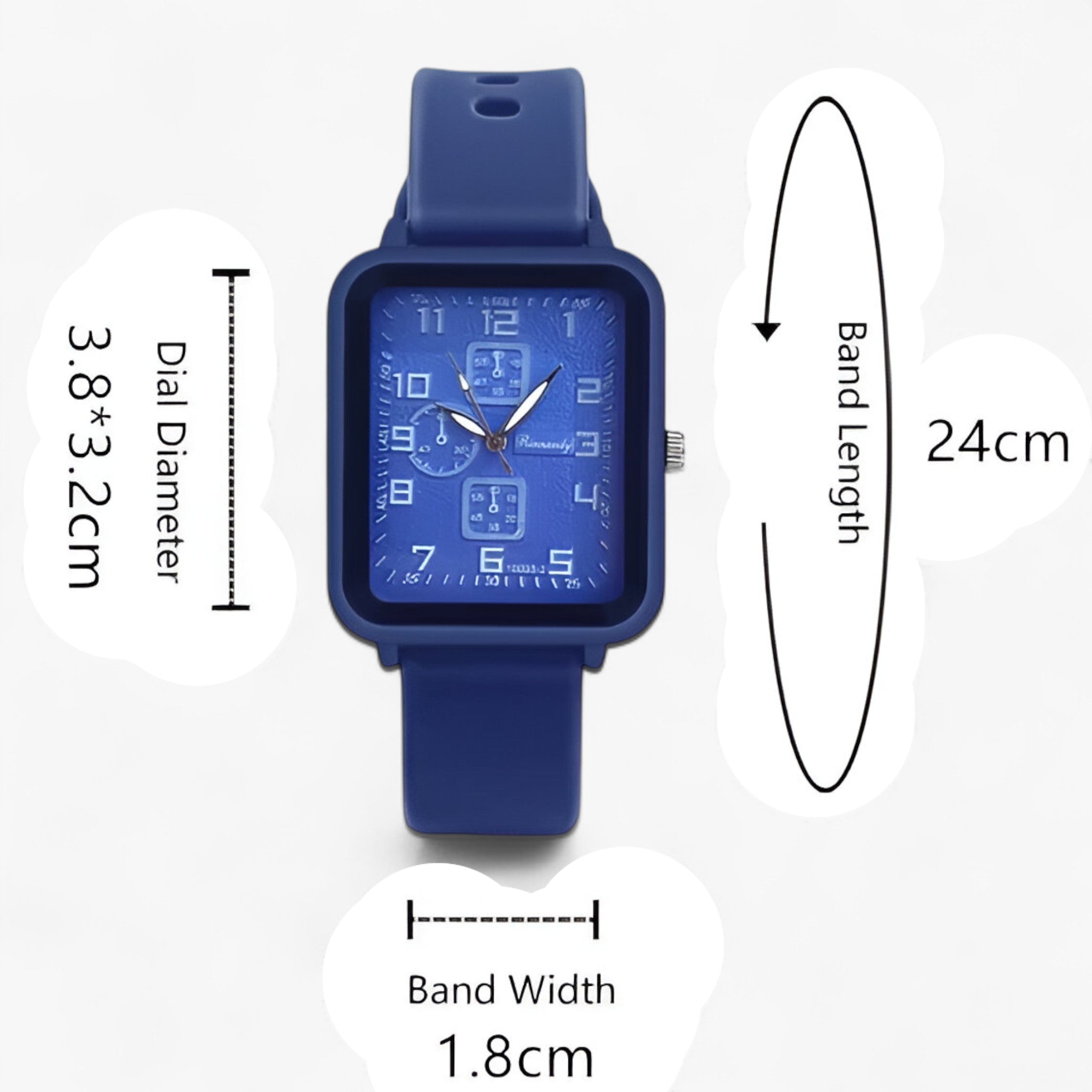 Orologio sportivo da donna al quarzo con cinturino in silicone blu - - cinturino donna female watch orologio orologio sportivo quarzo silicone sportivo watch for women watches - Concept Palermo
