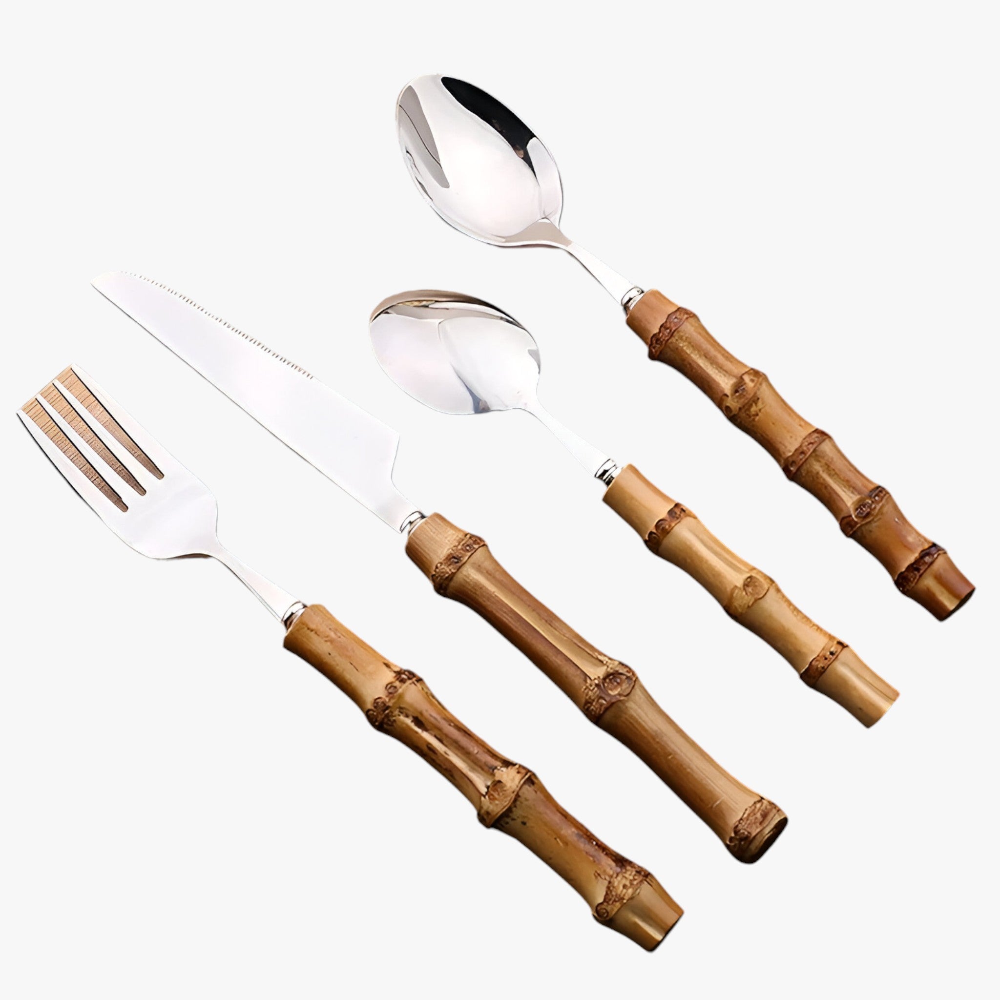 Set di posate in bambù riutilizzabile per picnic e viaggi, ecologico e sostenibile - - bambù home & garden huis & tuin posate posate bambù riutilizzabile sostenibile - Concept Palermo