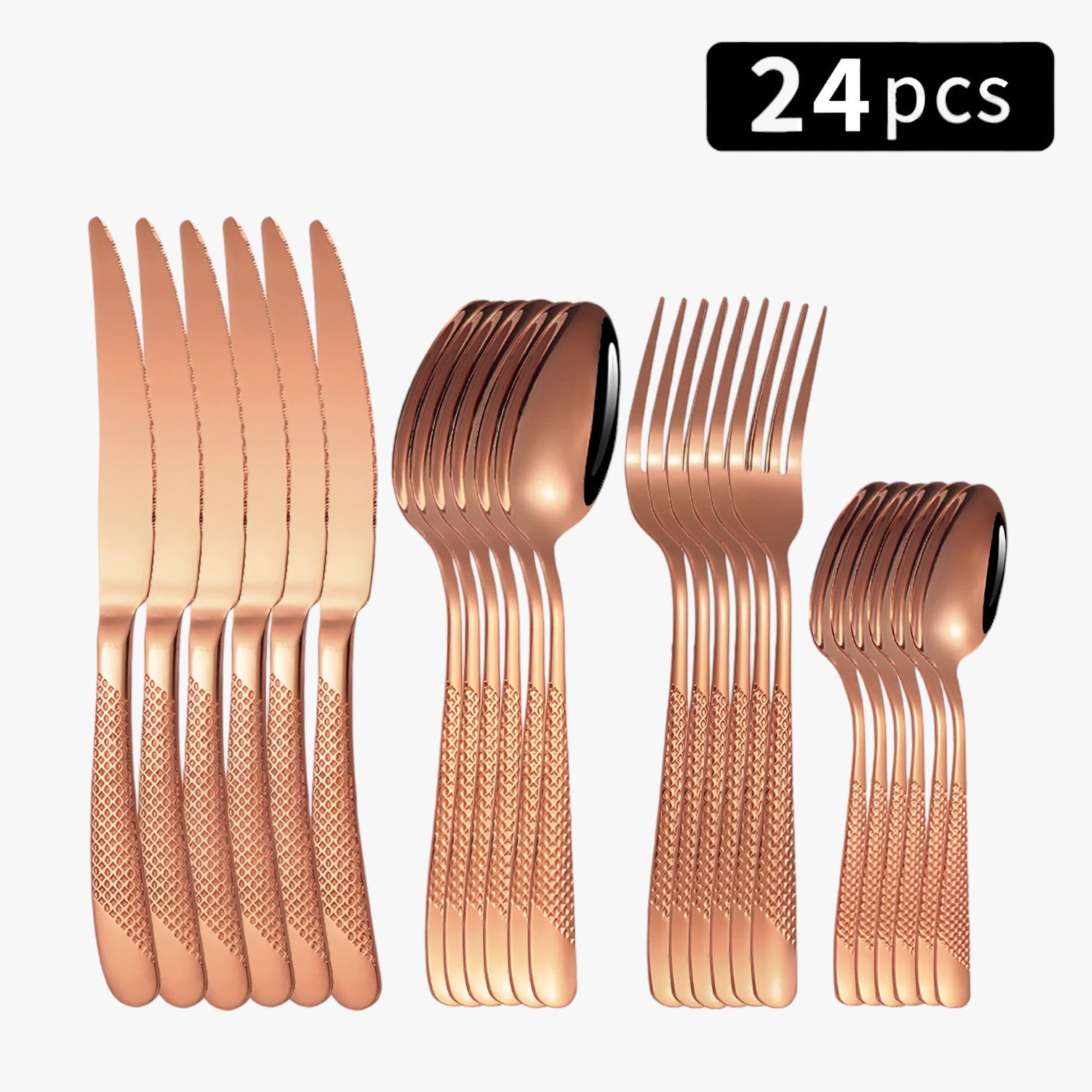 Set posate in acciaio per tutta la famiglia Uomo - oro rosa - acciaio famiglia Kitchen kitchen & dining kitchen utensil Kitchen Utensils posate posate acciaio tutta uomo - Concept Palermo