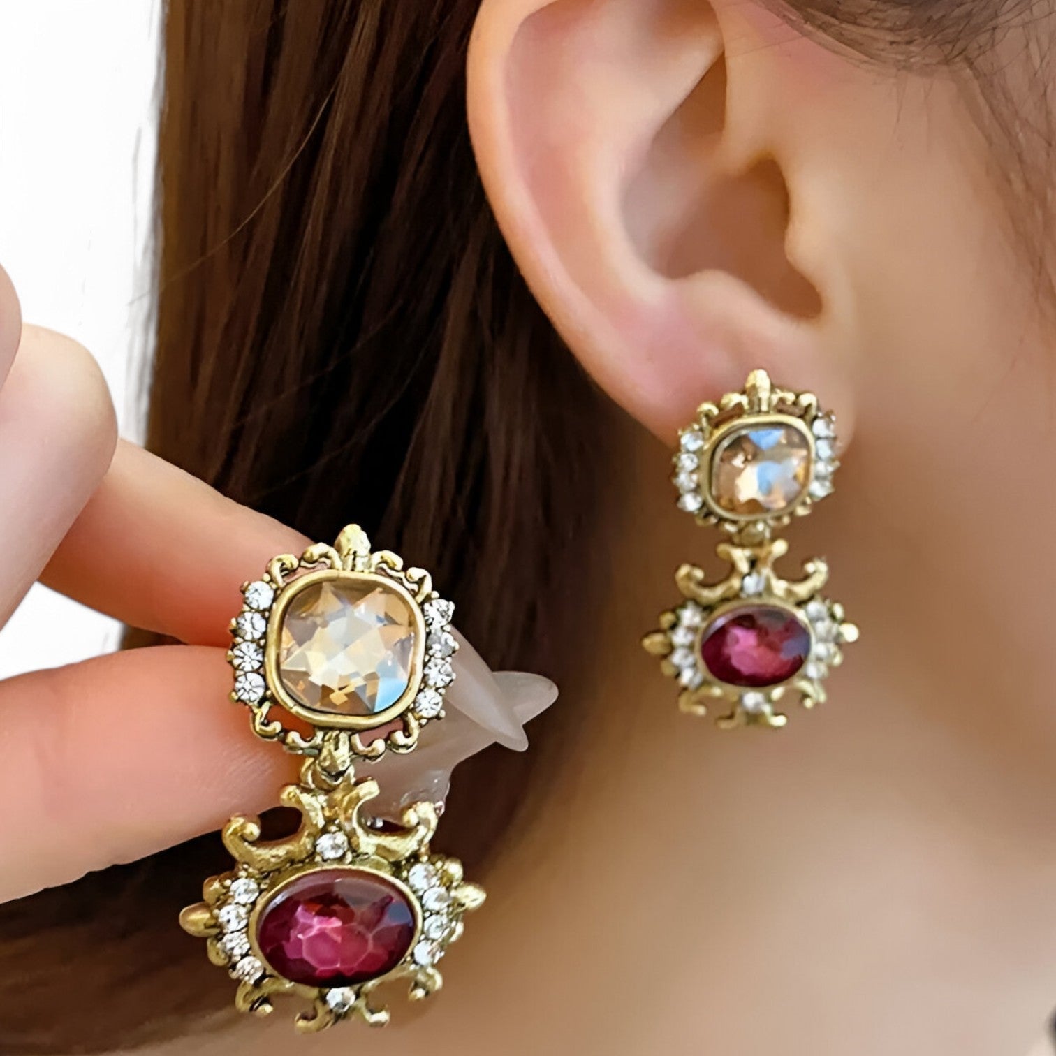 Set di gioielli Patchwork Retro – Splendore senza tempo, stile raffinato Donna - - donna elegant womens necklaces Fashion Necklaces gioielli gioielli patchwork jewelry Necklace Necklaces for Women patchwork raffinato retro splendore - Concept Palermo