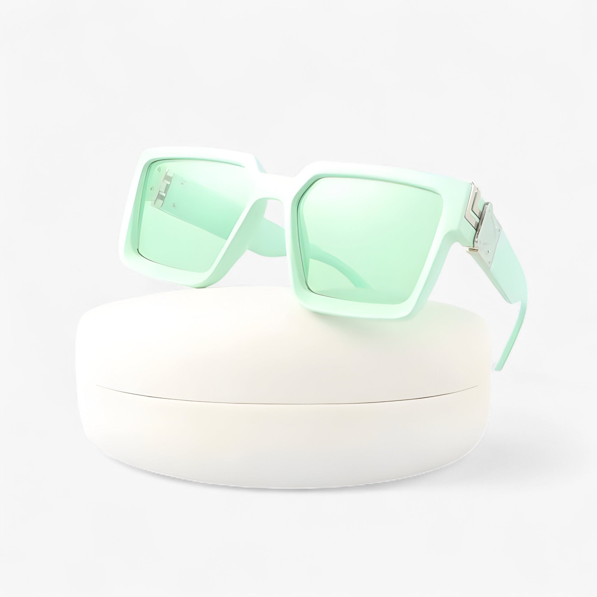 Occhiali da sole quadrati vintage neri da uomo - Verde chiaro no box - Fashion Sunglasses men sunglasses polarized mens sunglasses neri occhiali occhiali sole Polarized man sunglasses quadrati sole sunglasses sunglasses polarized men uomo vintage - Concept Palermo