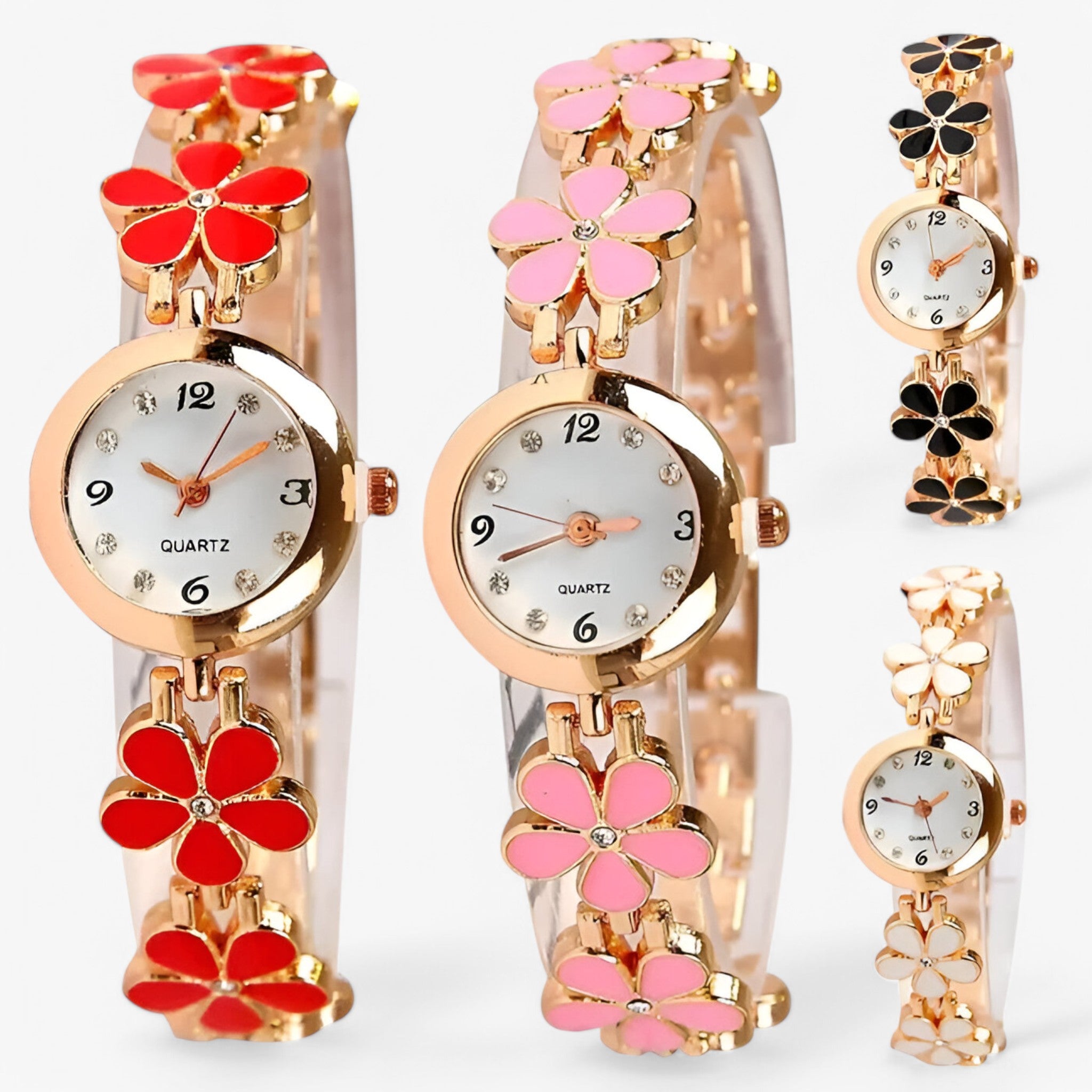 Orologio da polso analogico al quarzo con fiori e biscotti per Donna - - analogico biscotti donna female watch fiori orologio orologio polso polso quarzo watch for women - Concept Palermo