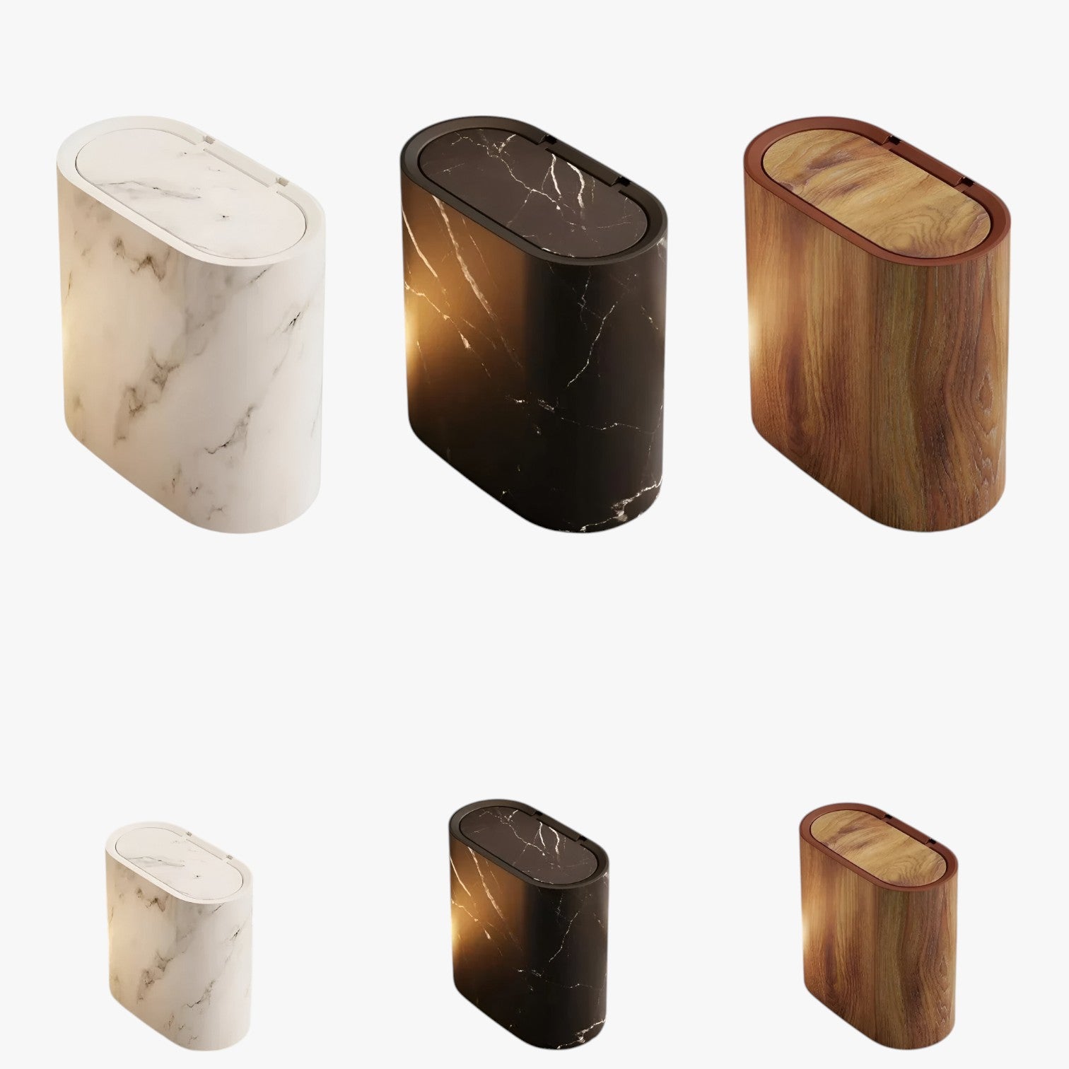 Cestino Nordic in Marmo Sottile – Elegante Pattumiera Design per Bagno/Ufficio - - bathroom cestino cestino nordic home & garden marmo nordic odore sottile - Concept Palermo