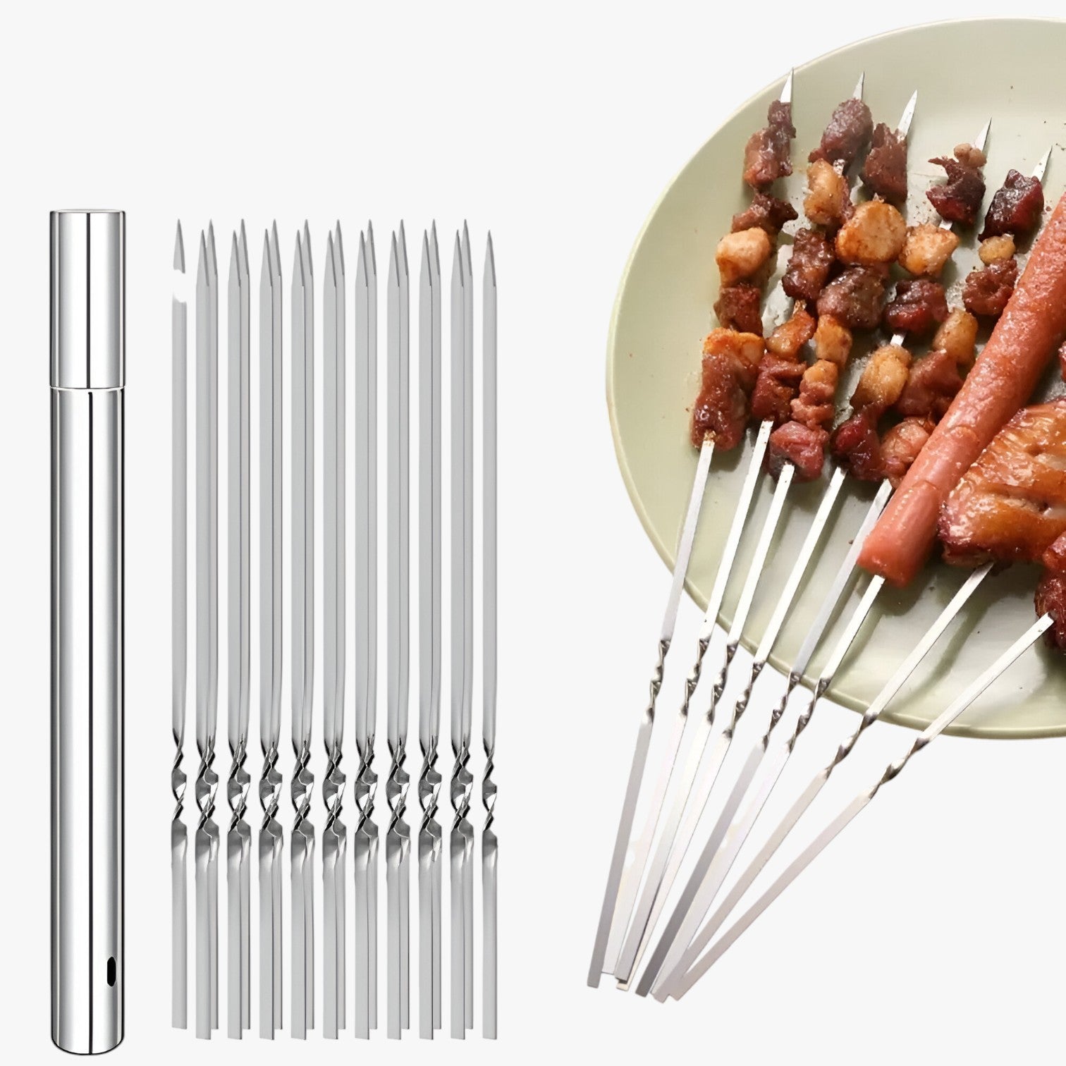 15 pezzi spiedini in acciaio inossidabile per BBQ – riutilizzabili e grigliare Uomo - - acciaio grigliare inossidabile Kitchen kitchen & dining kitchen accessory kitchen tools pezzi pezzi spiedini riutilizzabili spiedini - Concept Palermo