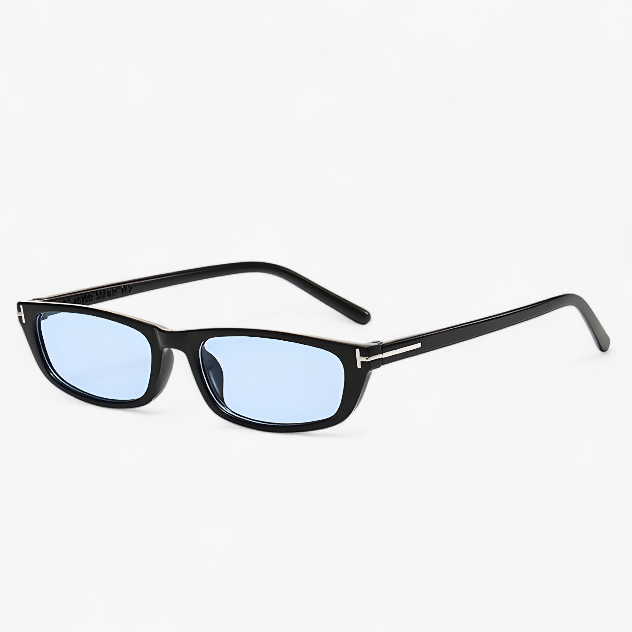Occhiali da sole rettangolari in stile europeo-americano Uomo - Nero Blu - americano europeo Fashion Sunglasses men sunglasses polarized mens sunglasses occhiali occhiali sole Polarized man sunglasses rettangolari sole stile sunglasses sunglasses polarized men - Concept Palermo