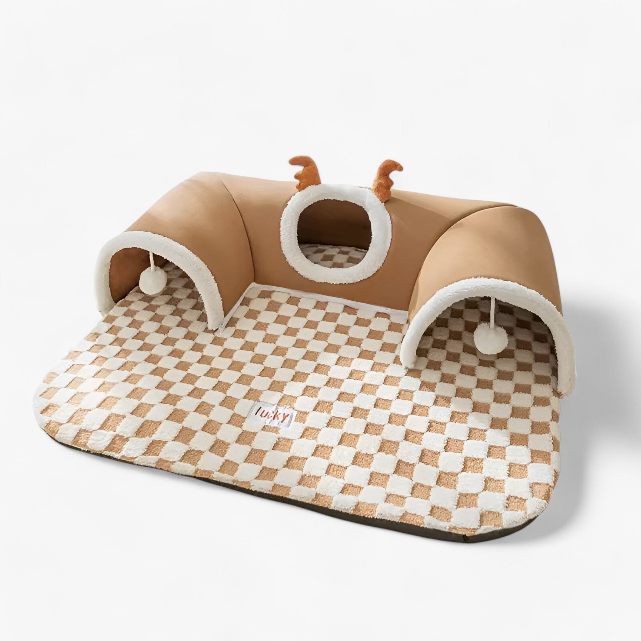 Letto Tunnelo per Gatti Caldo – Giocare, Nascondersi & Dormire in Uno - Marrone - caldo dormire gatti giocare letto letto tunnelo nascondersi pets & supplies - Concept Palermo