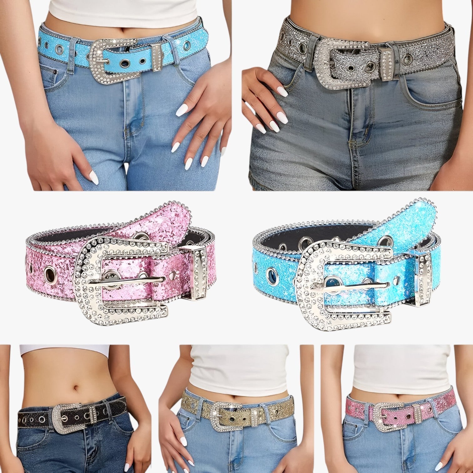 Cintura in pelle luccicante alla moda con borchie Donna - - alla belt buckle women belts borchie cintura cintura pelle donna luccicante moda pelle waist belt for women Womens belt - Concept Palermo