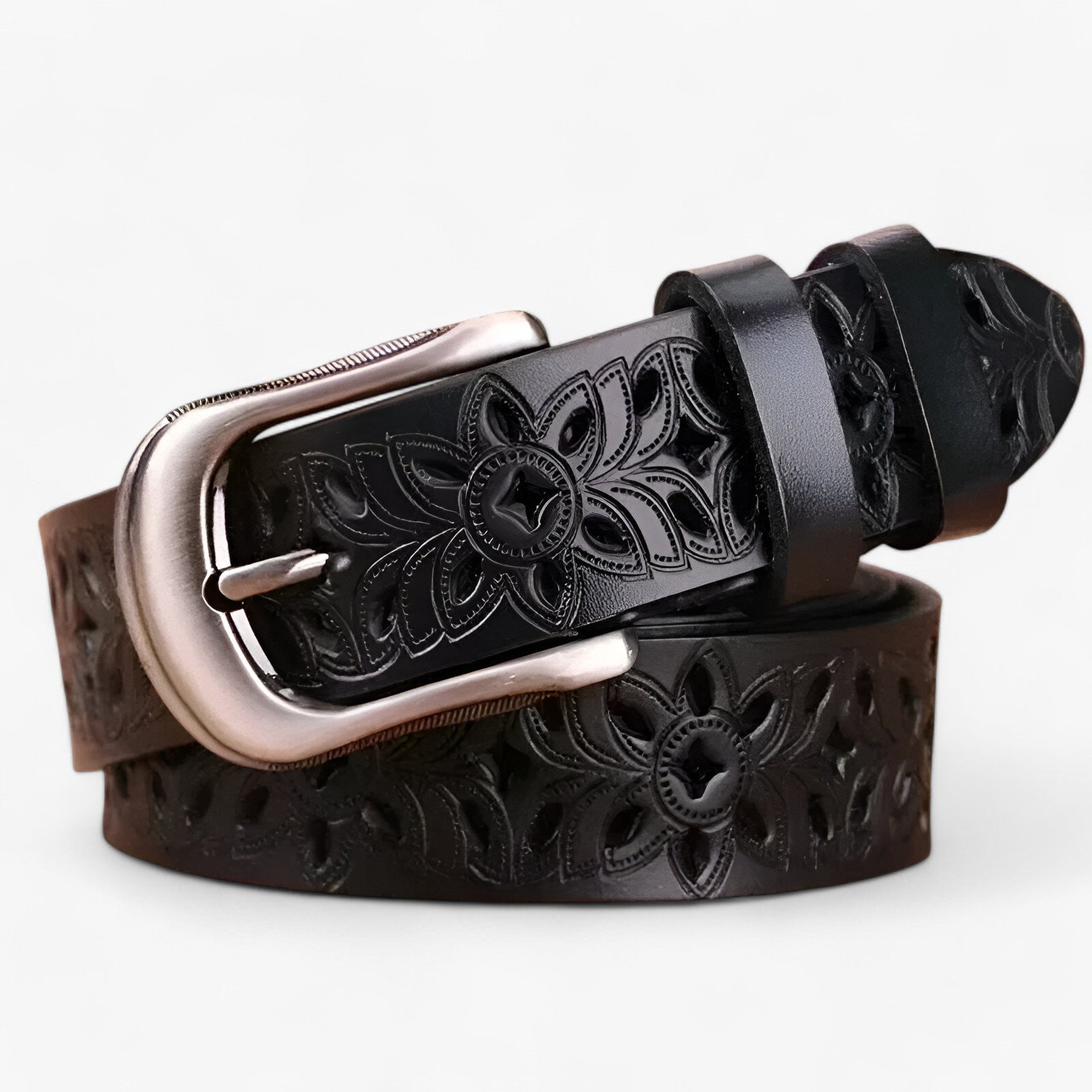 Nuova cintura in pelle resistente in pelle Donna - Nero 115CM - belts cintura cintura pelle donna pelle resistente waist belt for women Womens belt - Concept Palermo