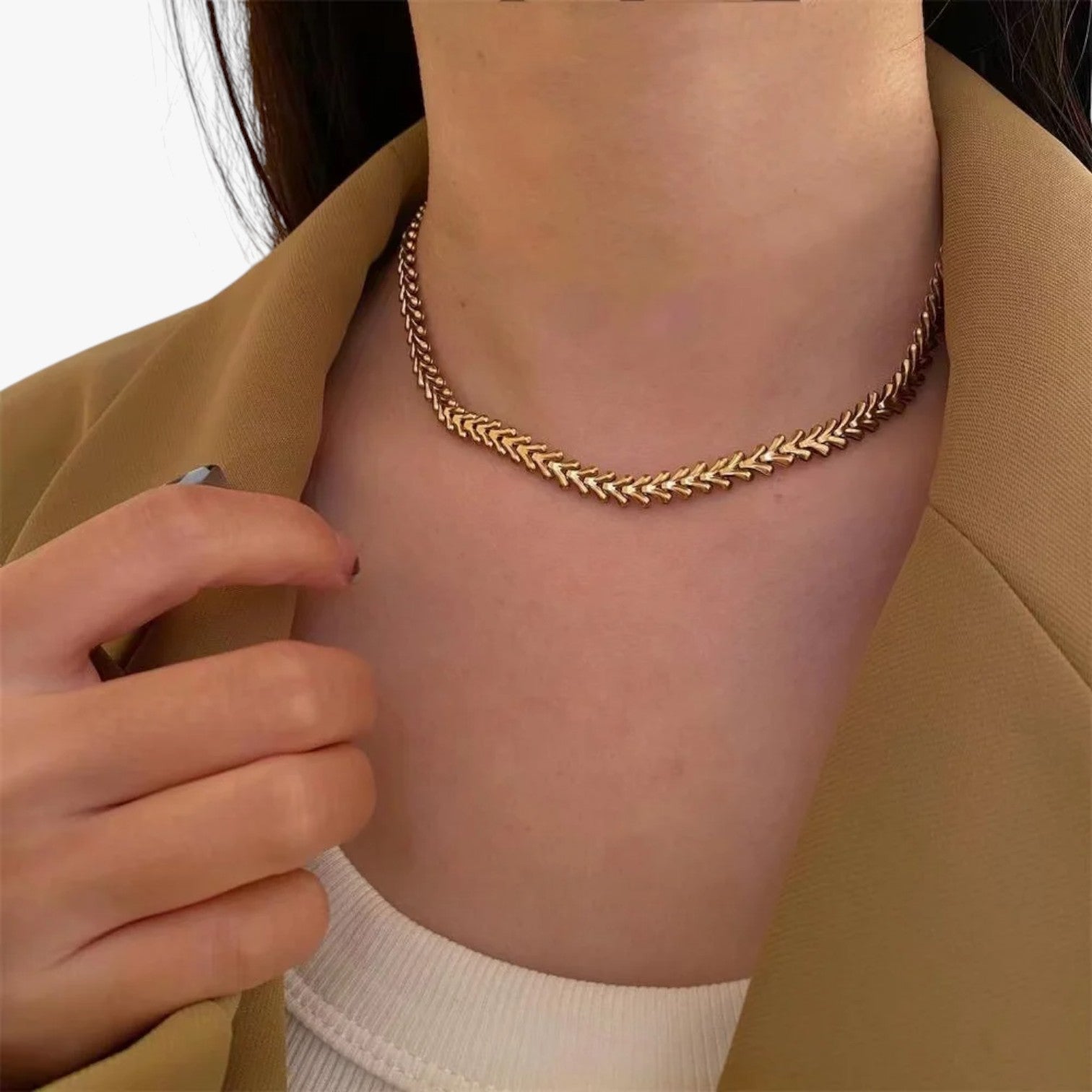 Collana Choker in acciaio inossidabile a forma di bottiglia Lana Donna - - acciaio bottiglia choker collana collana choker donna elegant womens necklaces forma inossidabile Necklace NECKLACES Necklaces for Women - Concept Palermo