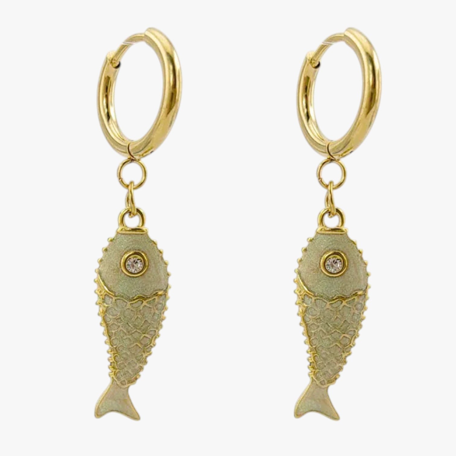 Orecchini koi estivi in acciaio colorato Donna - avorio - acciaio colorato donna EARRINGS Earrings for Women Girls estivi jewelry orecchini orecchini estivi womens earring - Concept Palermo
