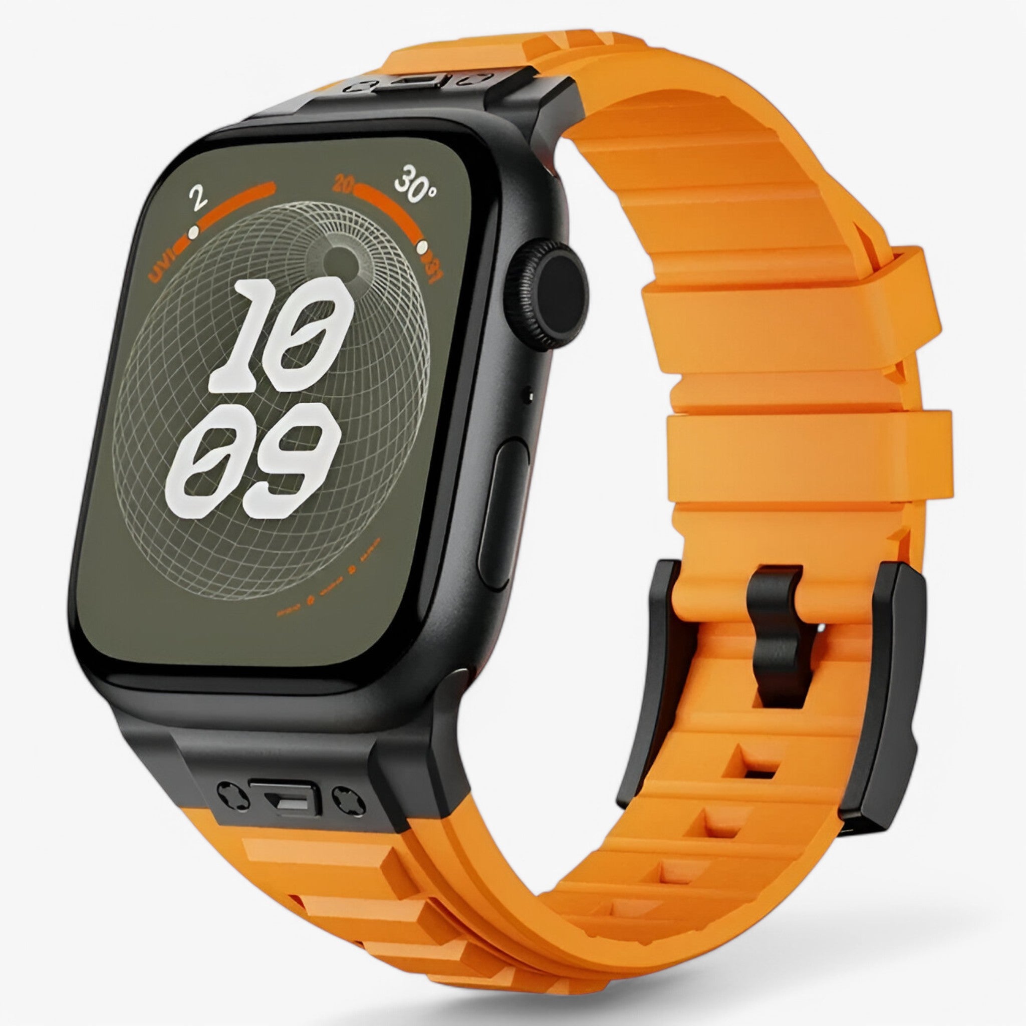 Cinturino Sportivo in Silicone per Apple Watch - arancio nero - accessoires apple cinturino cinturino sportivo horloges silicone sport sportivo watch watches - Concept Palermo