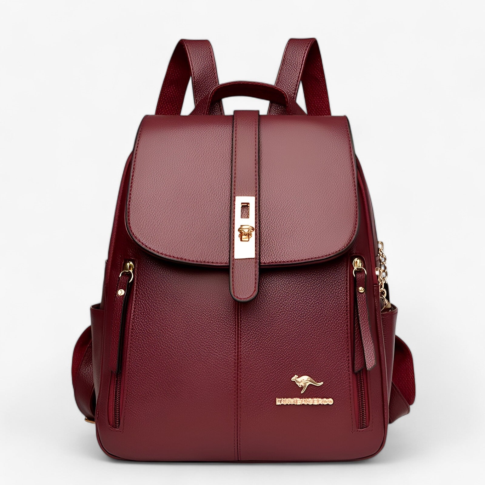 Zaino Donna Grande in Vera Pelle Italiana - Elegante per Lavoro, Viaggi e Uso Quotidiano - Rosso - Backpacks bag bags donna donne Gift Gifts for women pelle quotidiana viaggi vita women womens bag womens fashion zaino - Concept Palermo
