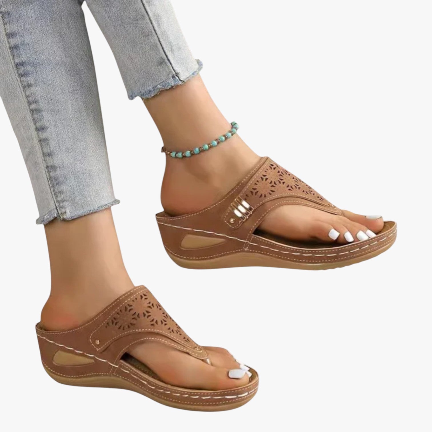 Sandali Donna Ortopedici con Zeppa Morbida Antiscivolo, Traspiranti per Comfort Estivo - - antiscivolo breathable sandals donna easy wear sandals estiva fashion sandals morbidi ortopedici sandali sandali ortopedici sandals stylish sandals - Concept Palermo