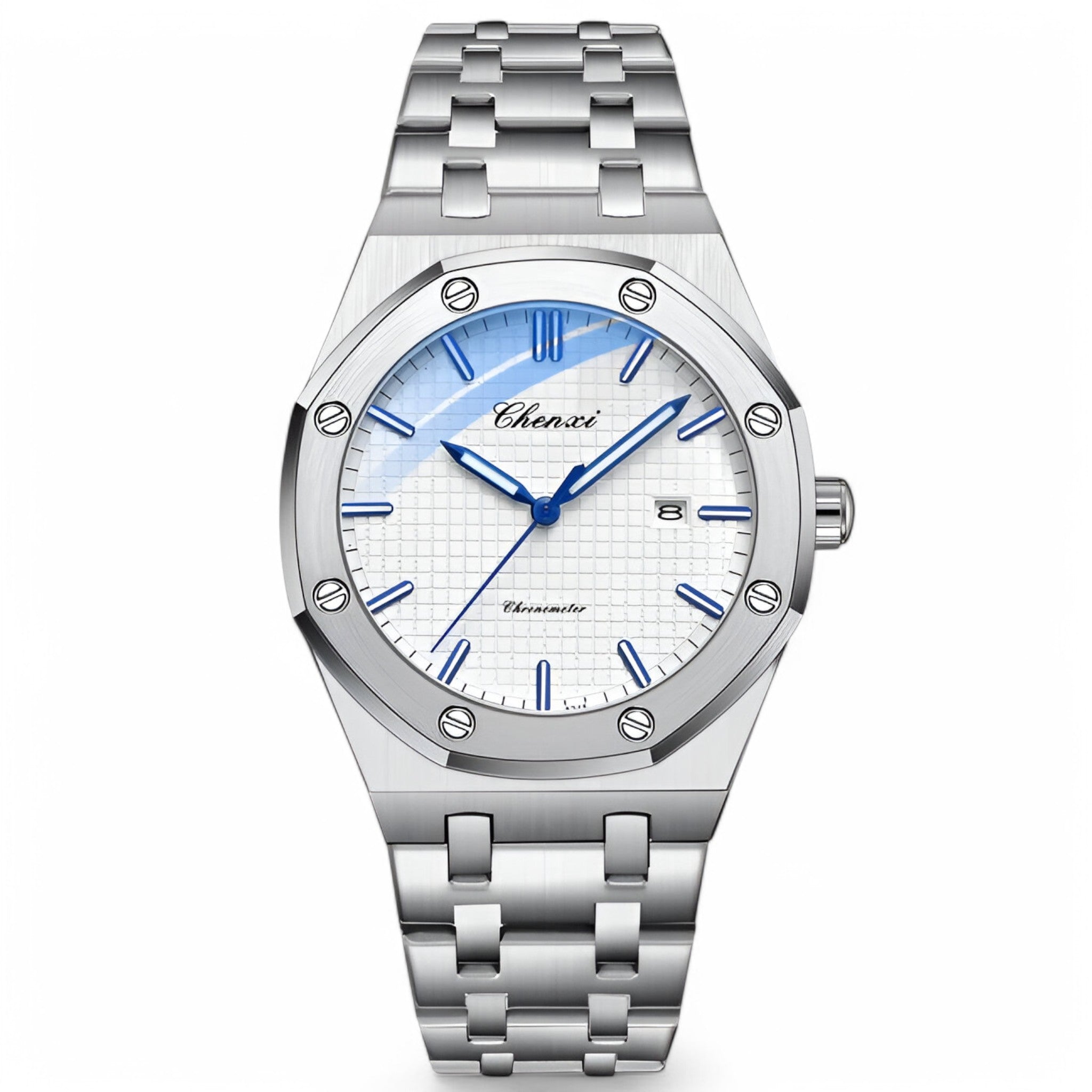 Orologio al Quarzo Dorato Uomo - Argento Bianco - accessoires horloges orologio orologio quarzo quarzo uomo watches - Concept Palermo