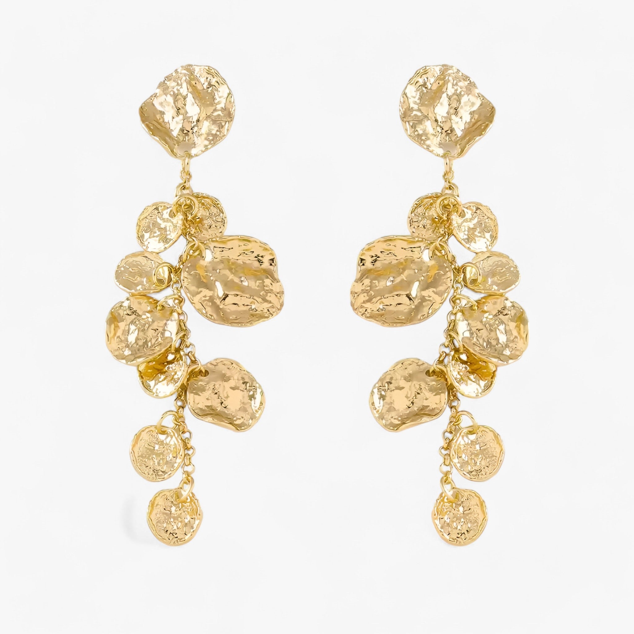 Orecchini Pendenti Vintage Bloem Unici, Oro 18K con Pietre Preziose Colorate - Dorato 4 - accessoires bloem jewelry orecchini orecchini pendente pendente sieraden unici vintage - Concept Palermo