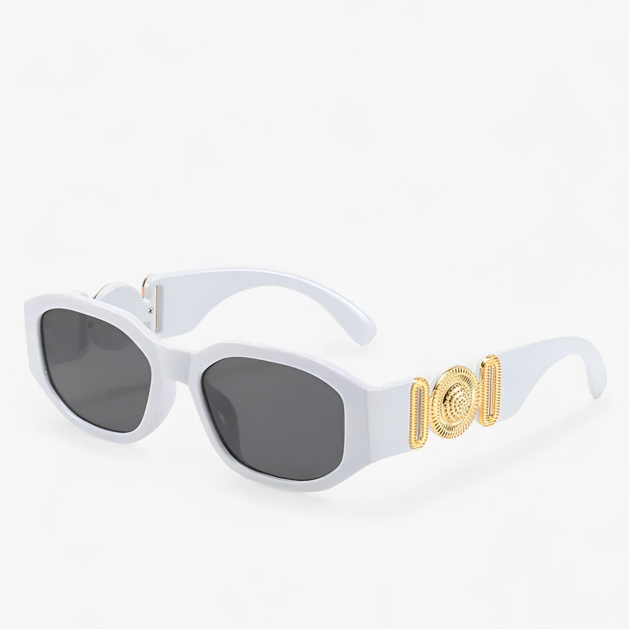 Occhiali da sole rettangolari piccoli da viaggio e stile vintage Uomo - Bianco As shown - Fashion Sunglasses men sunglasses polarized mens sunglasses occhiali occhiali sole piccoli Polarized man sunglasses rettangolari sole stile sunglasses sunglasses polarized men uomo - Concept Palermo