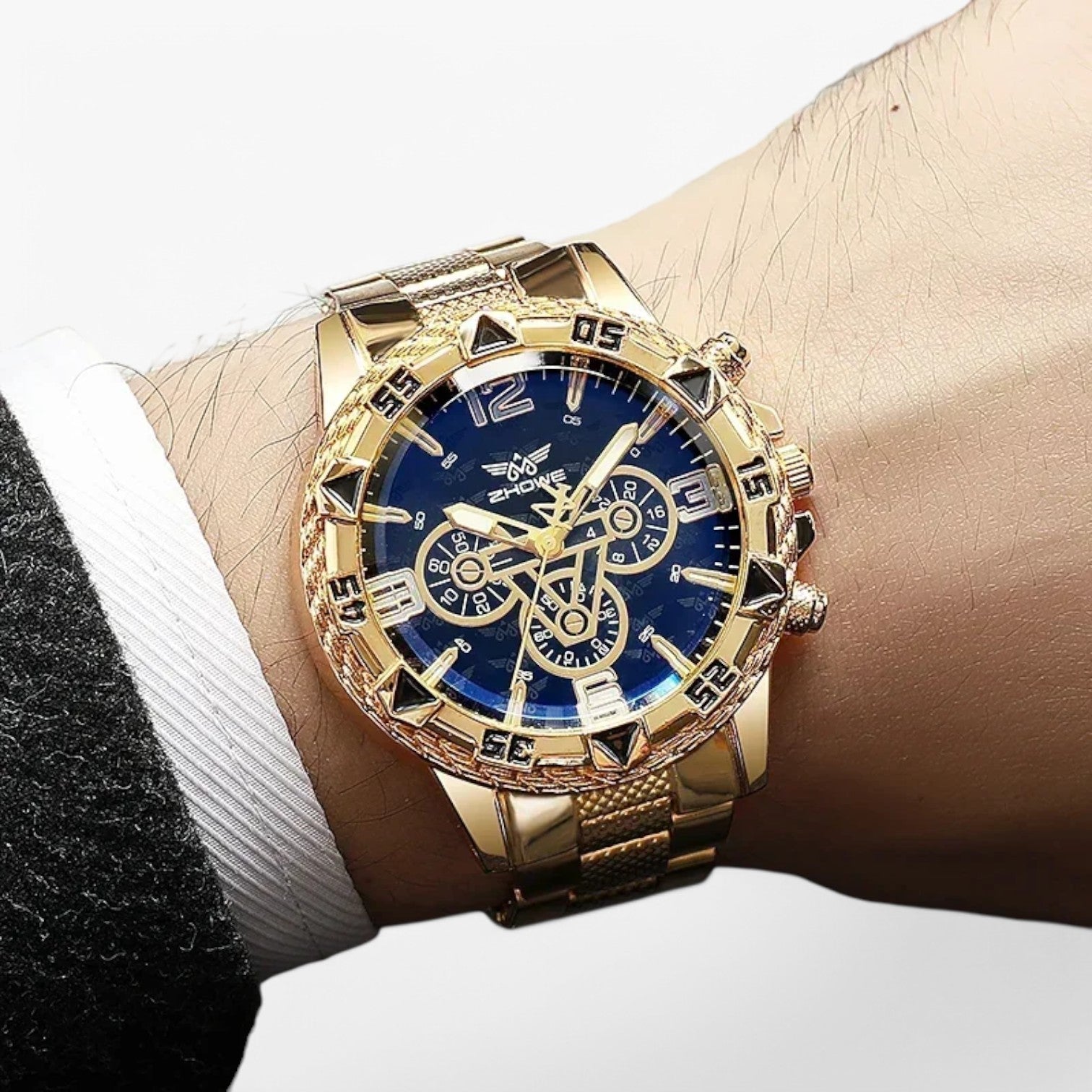 Orologio da uomo di lusso - senza tempo con accenti di luce blu - - accenti luce mens accessory orologio orologio uomo tempo uomo watch for men watches - Concept Palermo